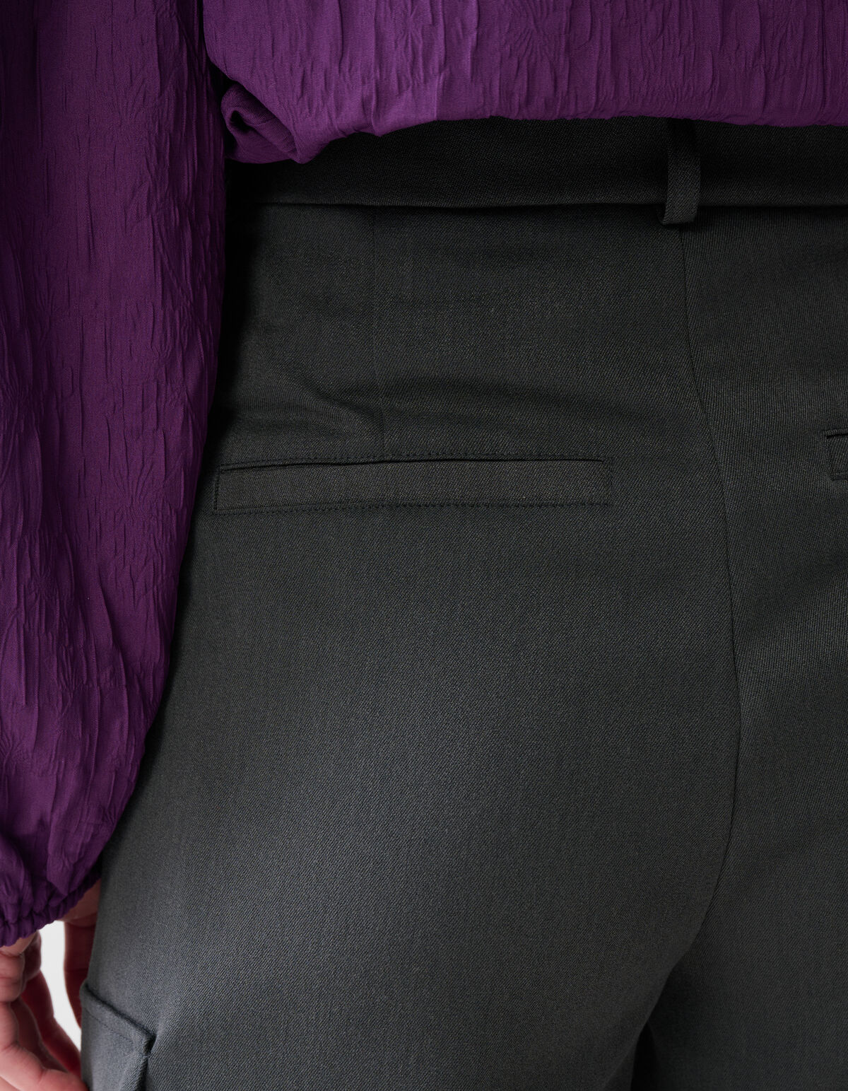 Cargo-Hose mit weitem Bein und Passform Dunkelgrau SHOEBY WOMEN