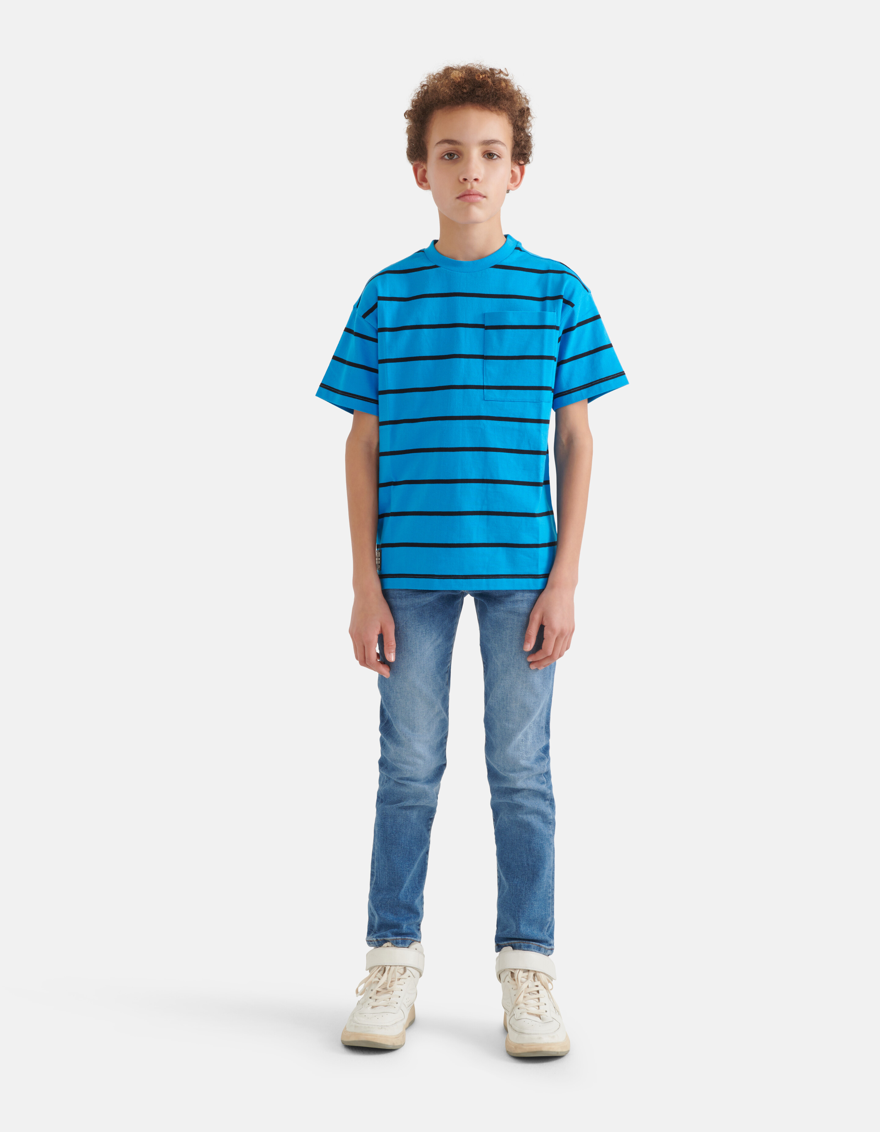 Gestreiftes T-shirt Blau SHOEBY BOYS