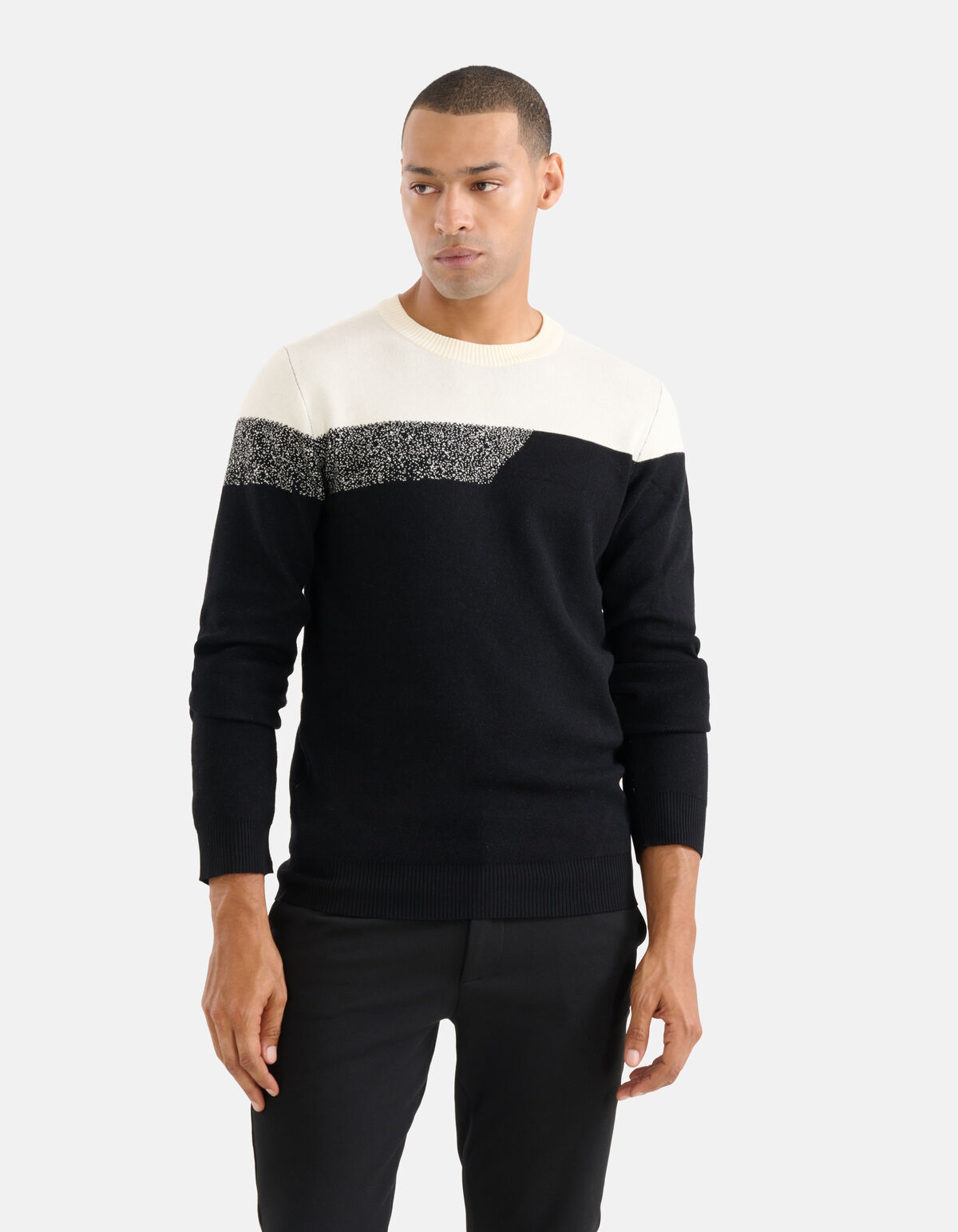 Colorblock Pullover Schwarz SHOEBY MEN