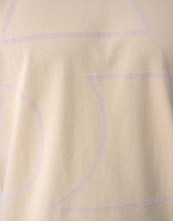 Flock Line Kunstwerk T-shirt Zand SHOEBY MEN