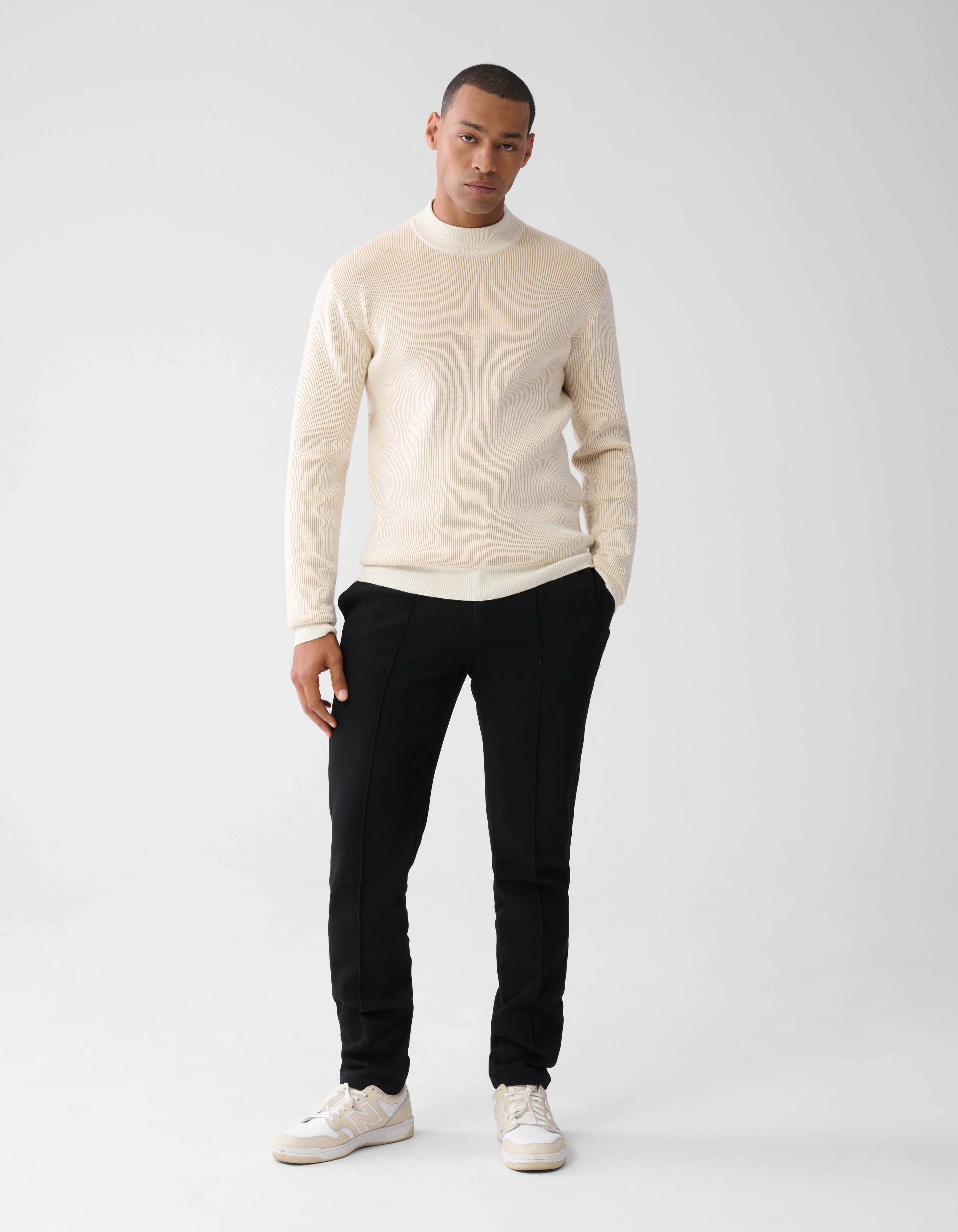 Rippenpullover Off White SHOEBY MEN