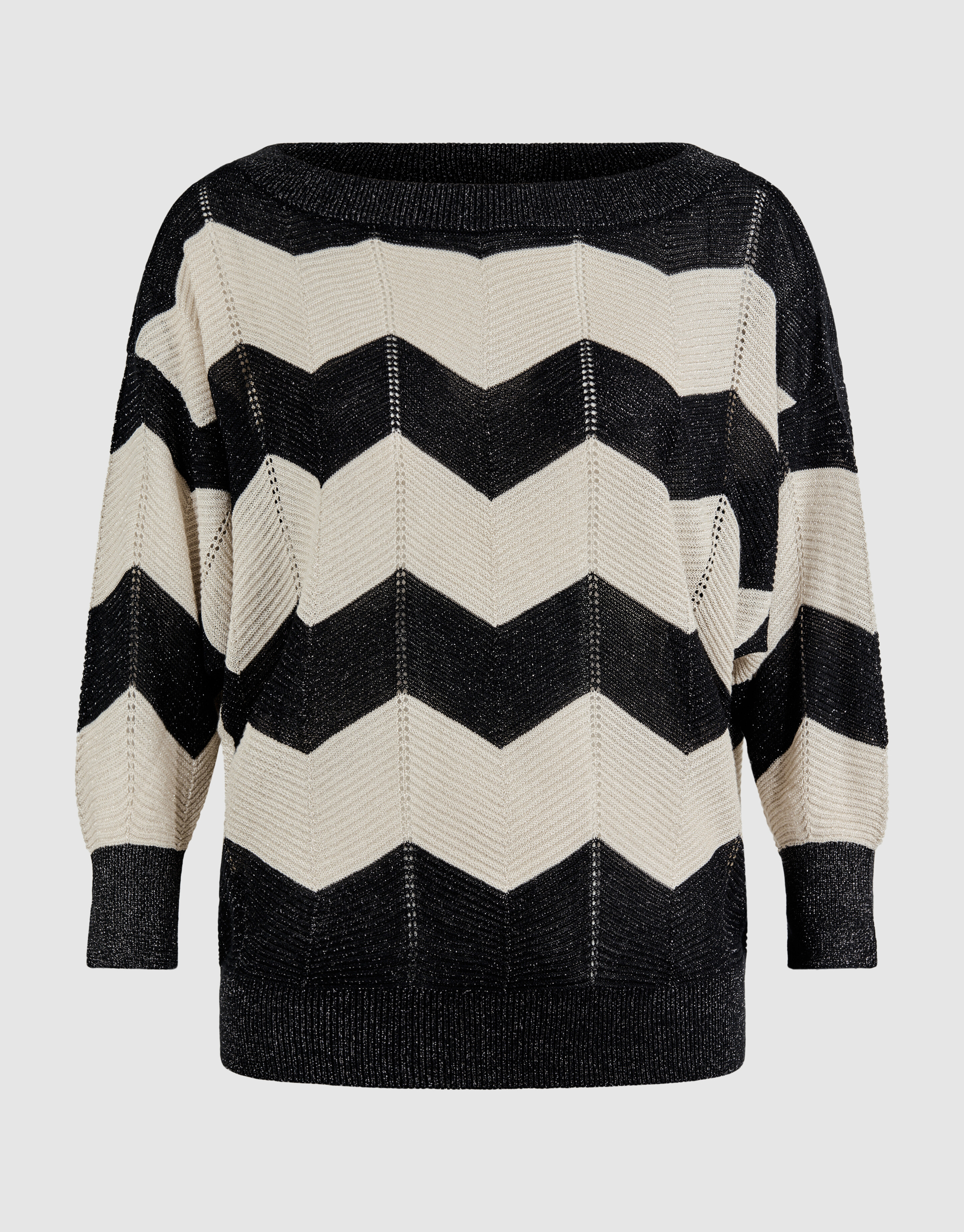 Glitzer Streifen Fledermaus Pullover Sand SHOEBY WOMEN