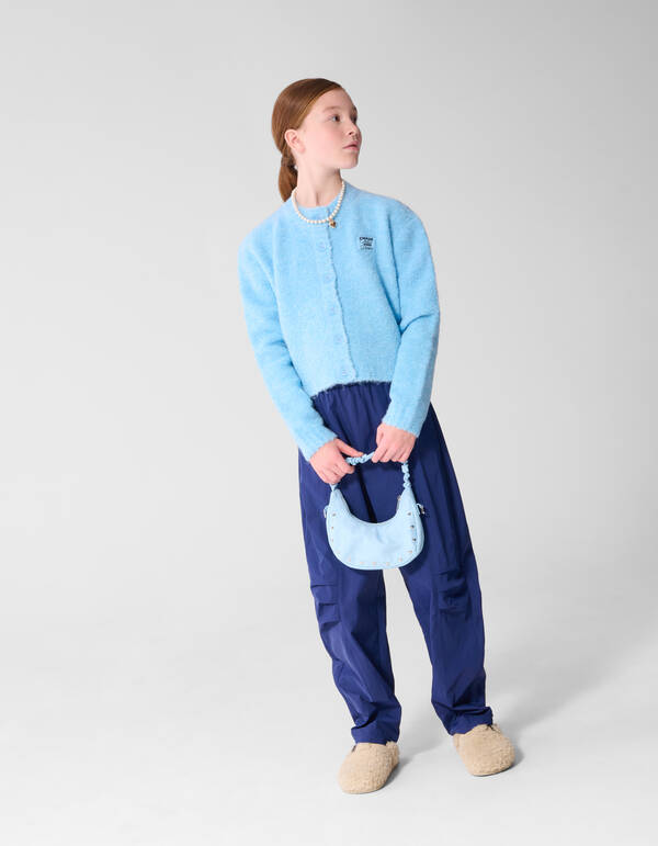 Teddy Strickjacke Hellblau SHOEBY GIRLS