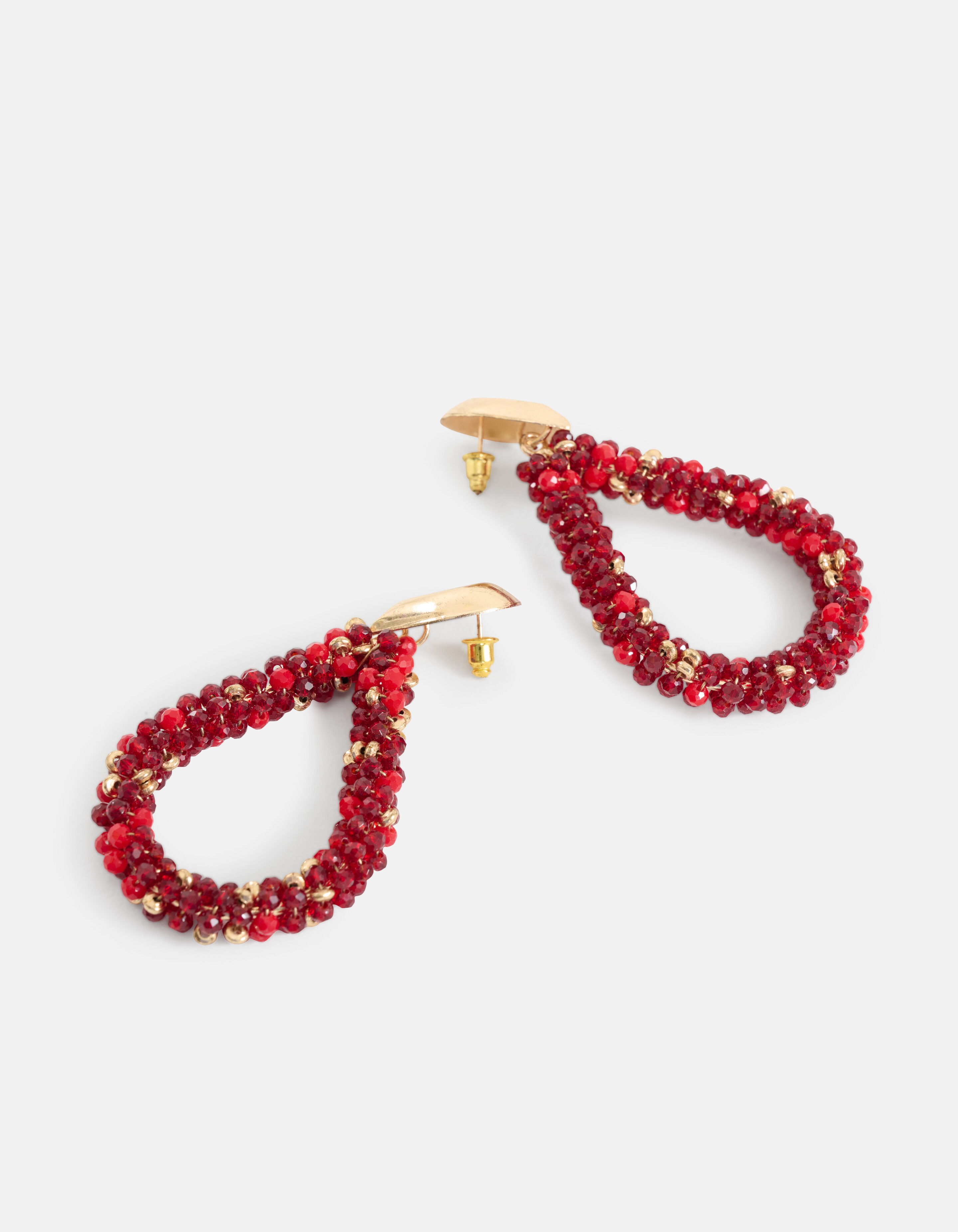 Tropfenohrringe mit Perlen Rot SHOEBY ACCESSOIRES