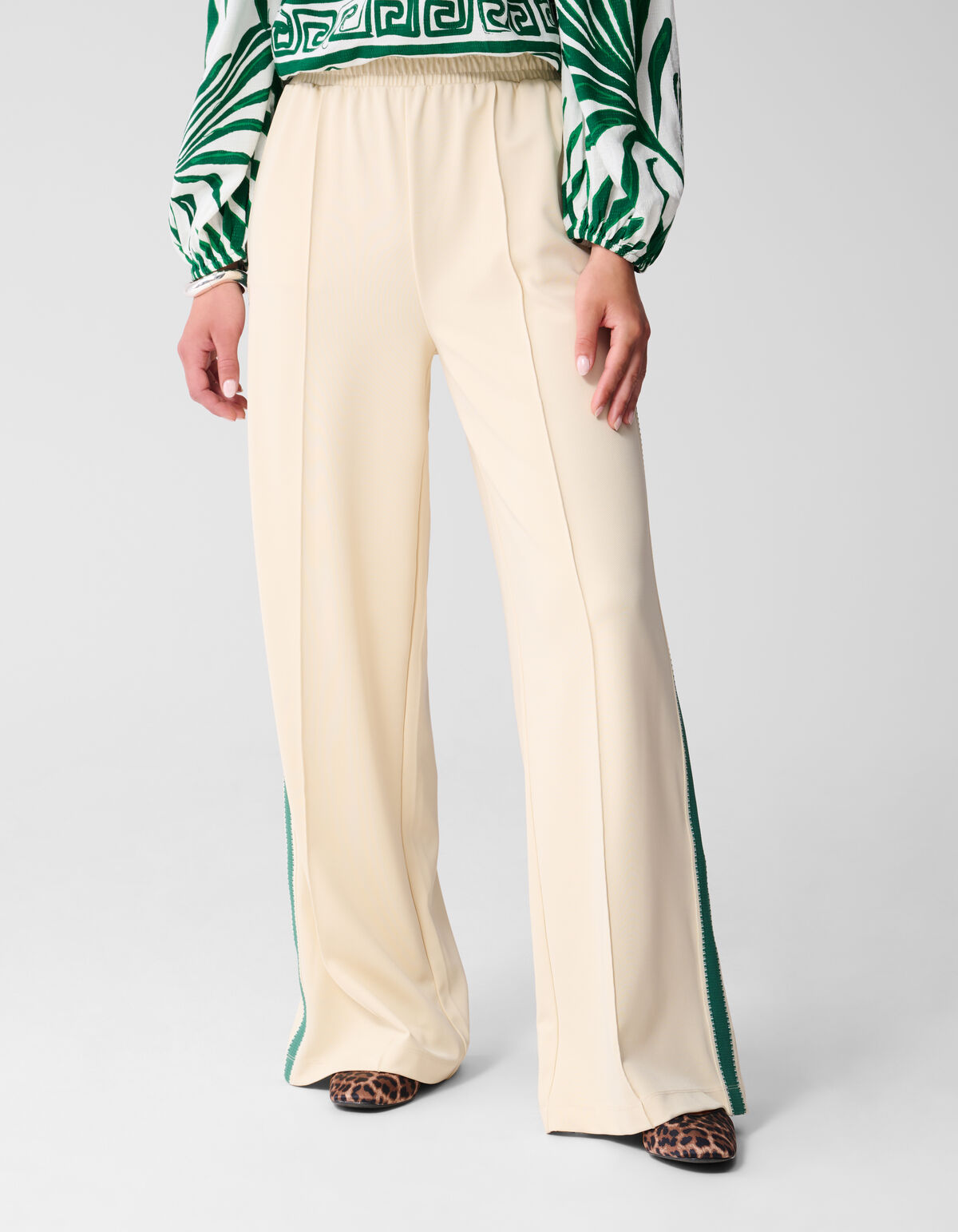 Tape Hose mit weitem Bein Off White SHOEBY WOMEN