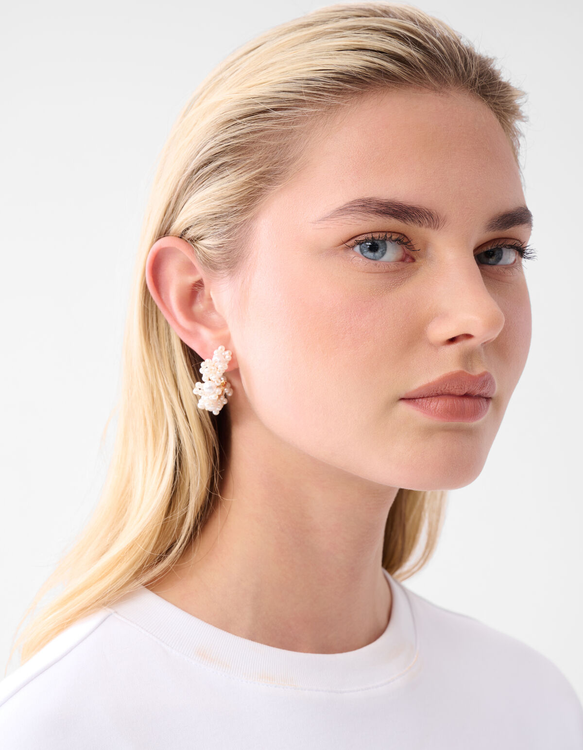 Perlenohrringe Off White SHOEBY ACCESSOIRES