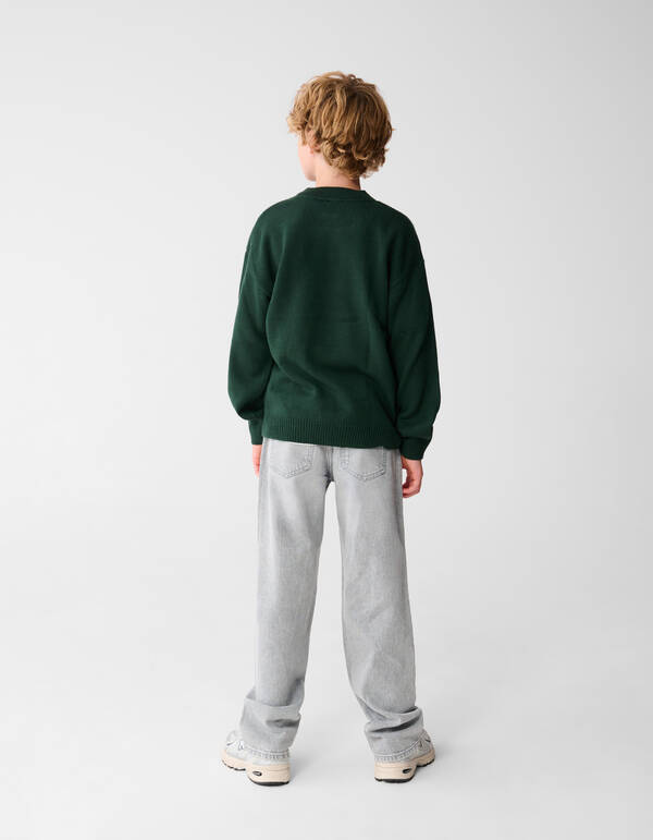 Baggy Fit Jeans Hellgrau SHOEBY BOYS