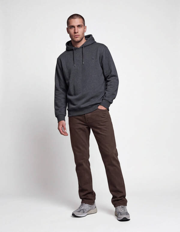 Embroidery Hoodie Dunkelgrau SHOEBY MEN