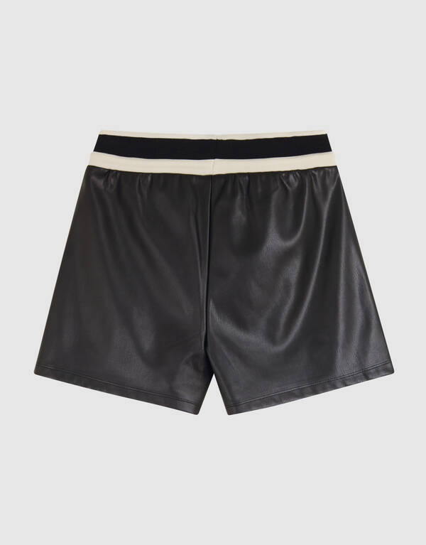 Vegane Lederhose Sportlich Schwarz SHOEBY GIRLS