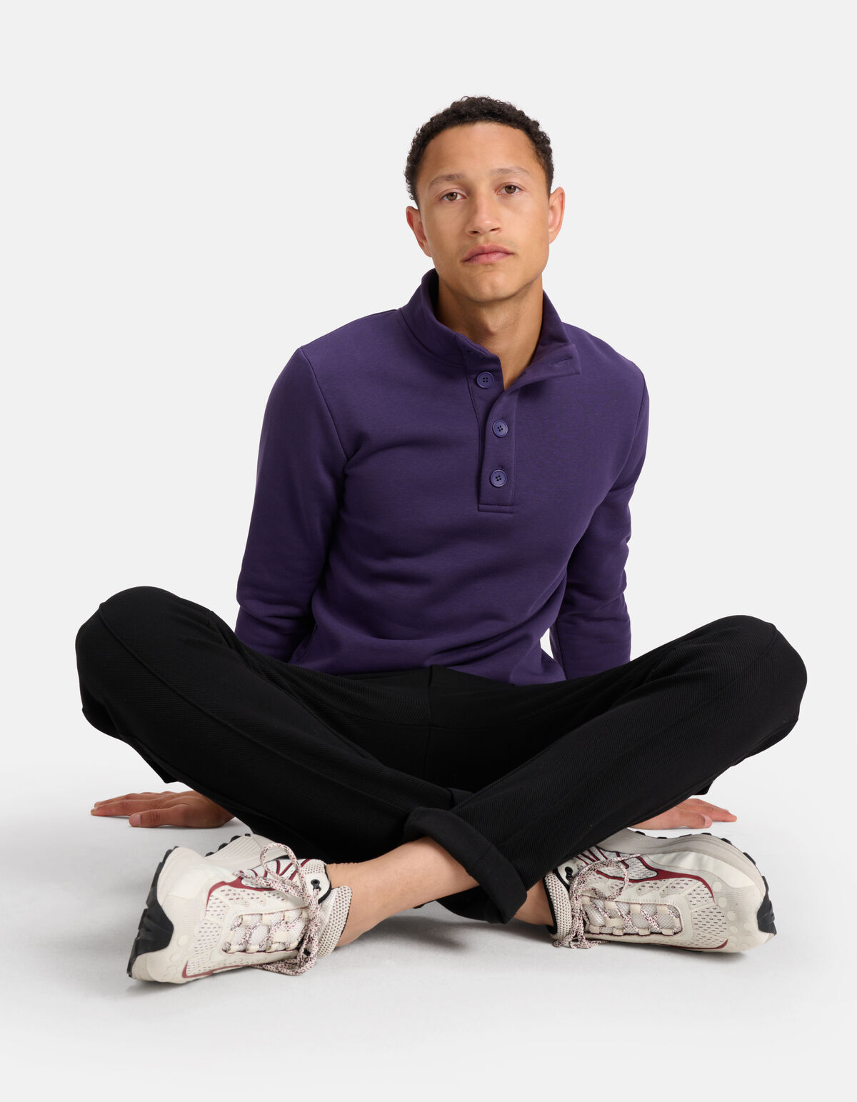 Knöpfe Pullover Lila SHOEBY MEN