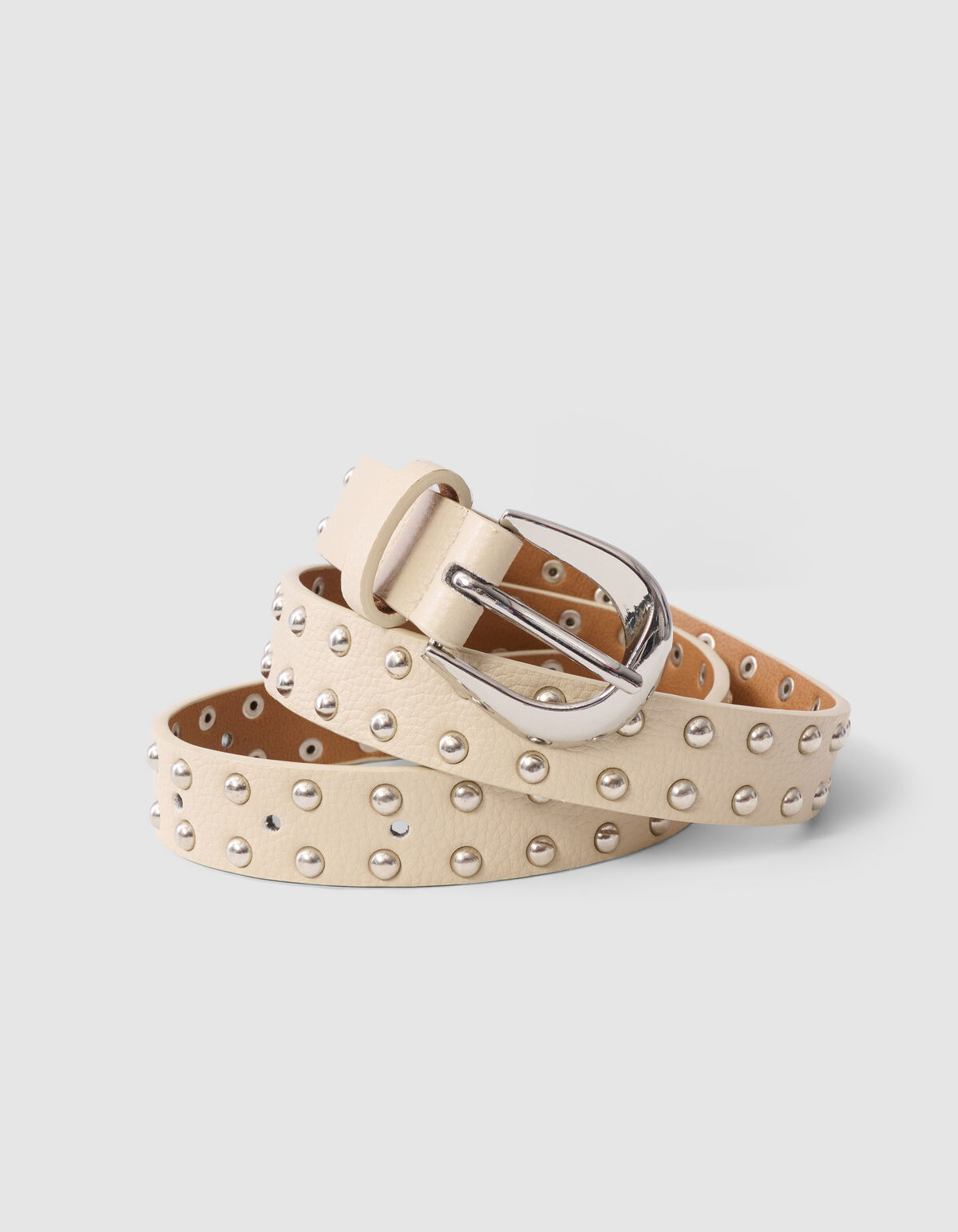 Nieteng&uuml;rtel Off White SHOEBY ACCESSOIRES