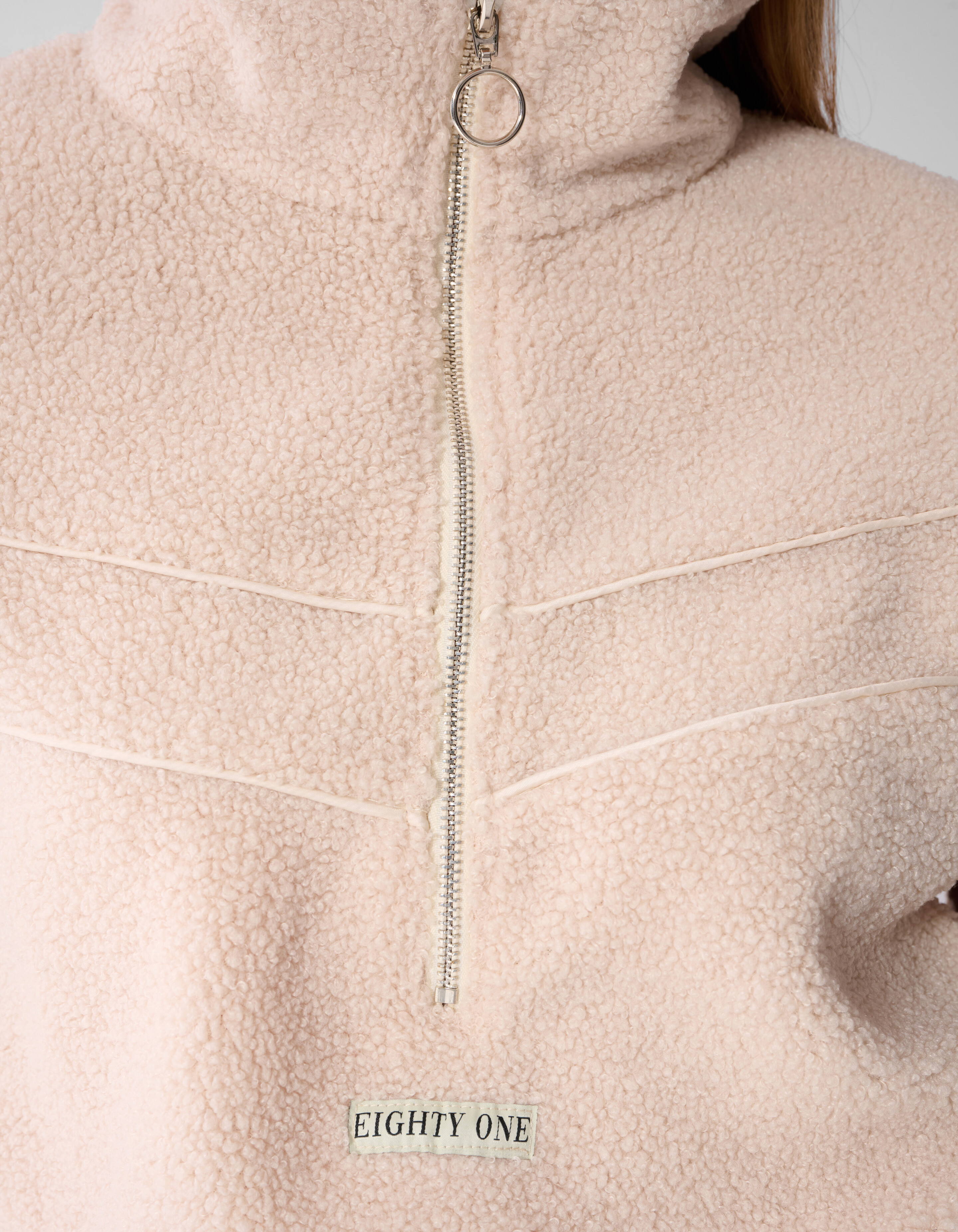 Teddy Peplum Pullover Ecru SHOEBY WOMEN
