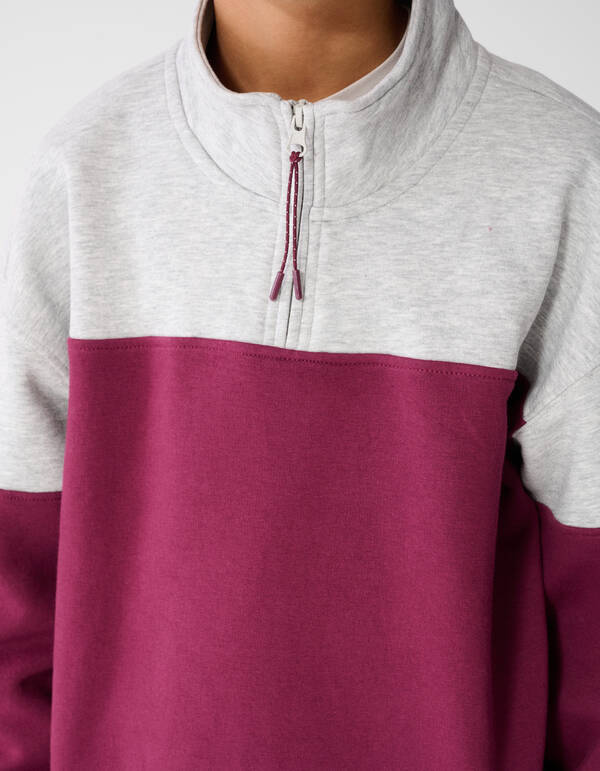 Sportlicher Pullover mit Rei&szlig;verschlus Grau/Dunk SHOEBY BOYS