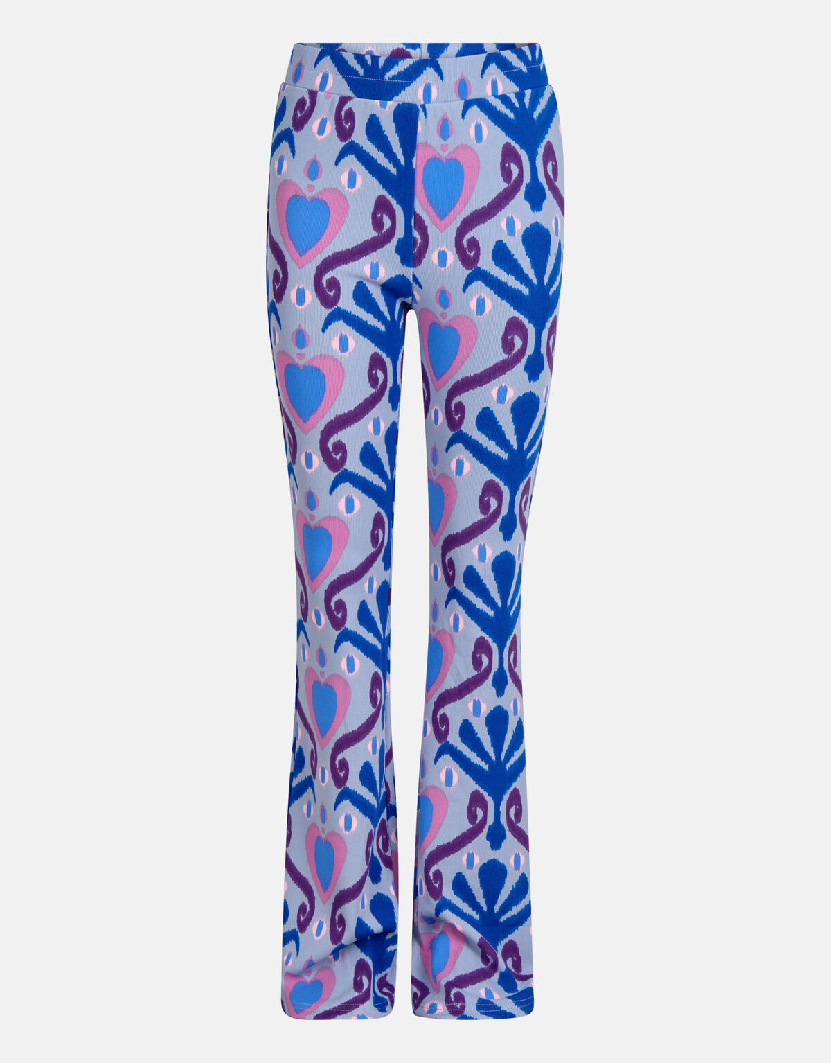 Printed Rib Flared Legging Blauw SHOEBY GIRLS