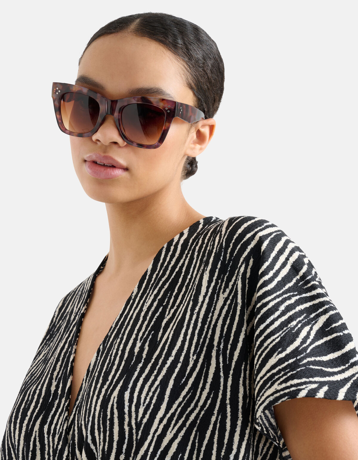 Große Cateye-Sonnenbrille Braun SHOEBY ACCESSOIRES