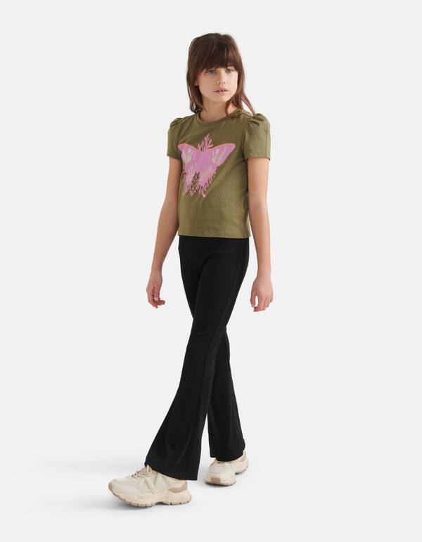 Schmetterling T-shirt Dunkelgrün SHOEBY GIRLS