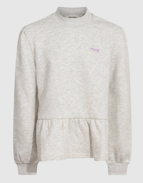 Peplum-Pullover in Hellgrau SHOEBY GIRLS