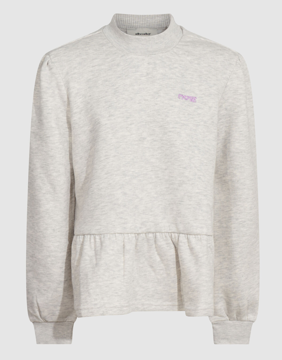 Peplum-Pullover in Hellgrau SHOEBY GIRLS