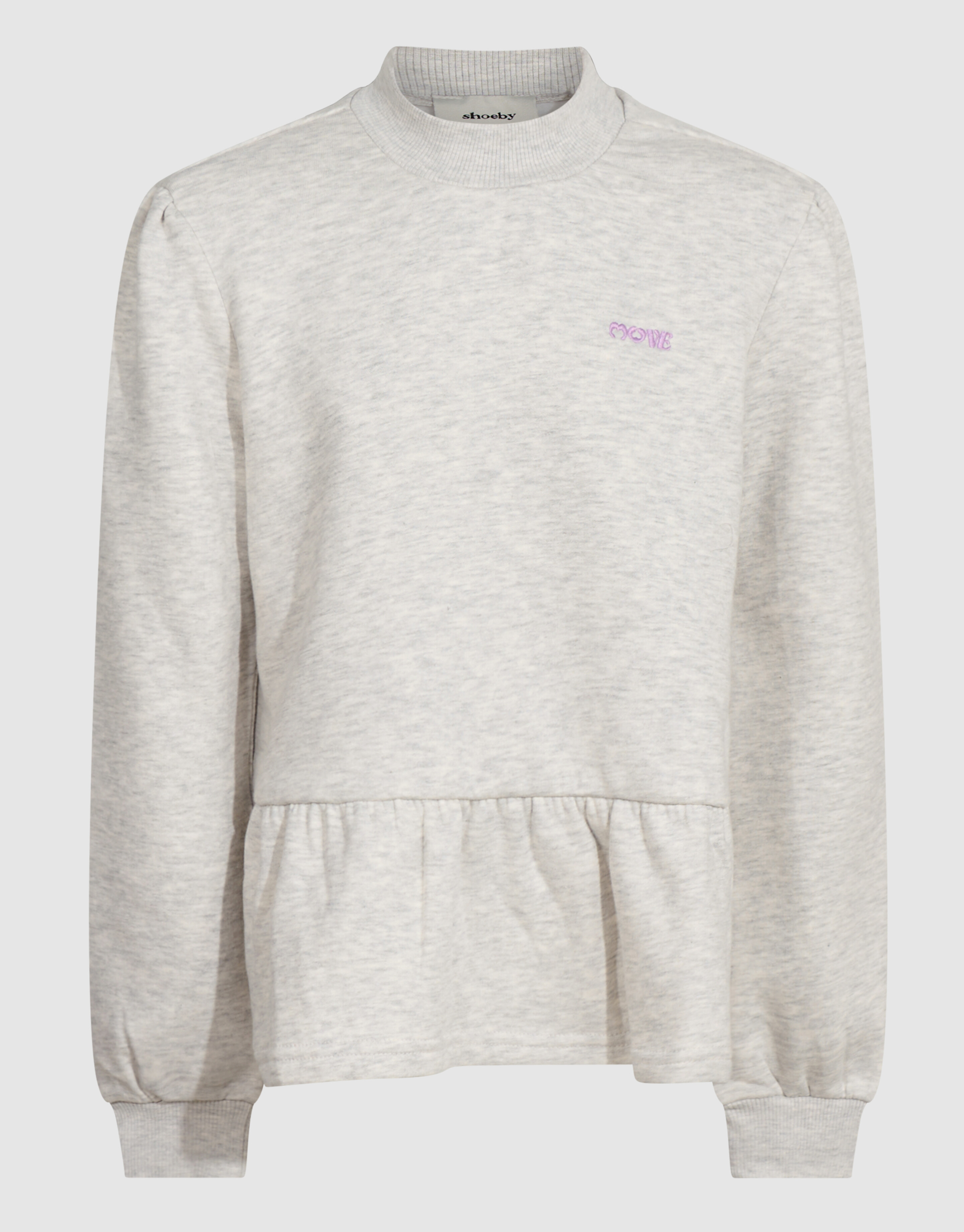 Peplum-Pullover in Hellgrau SHOEBY GIRLS