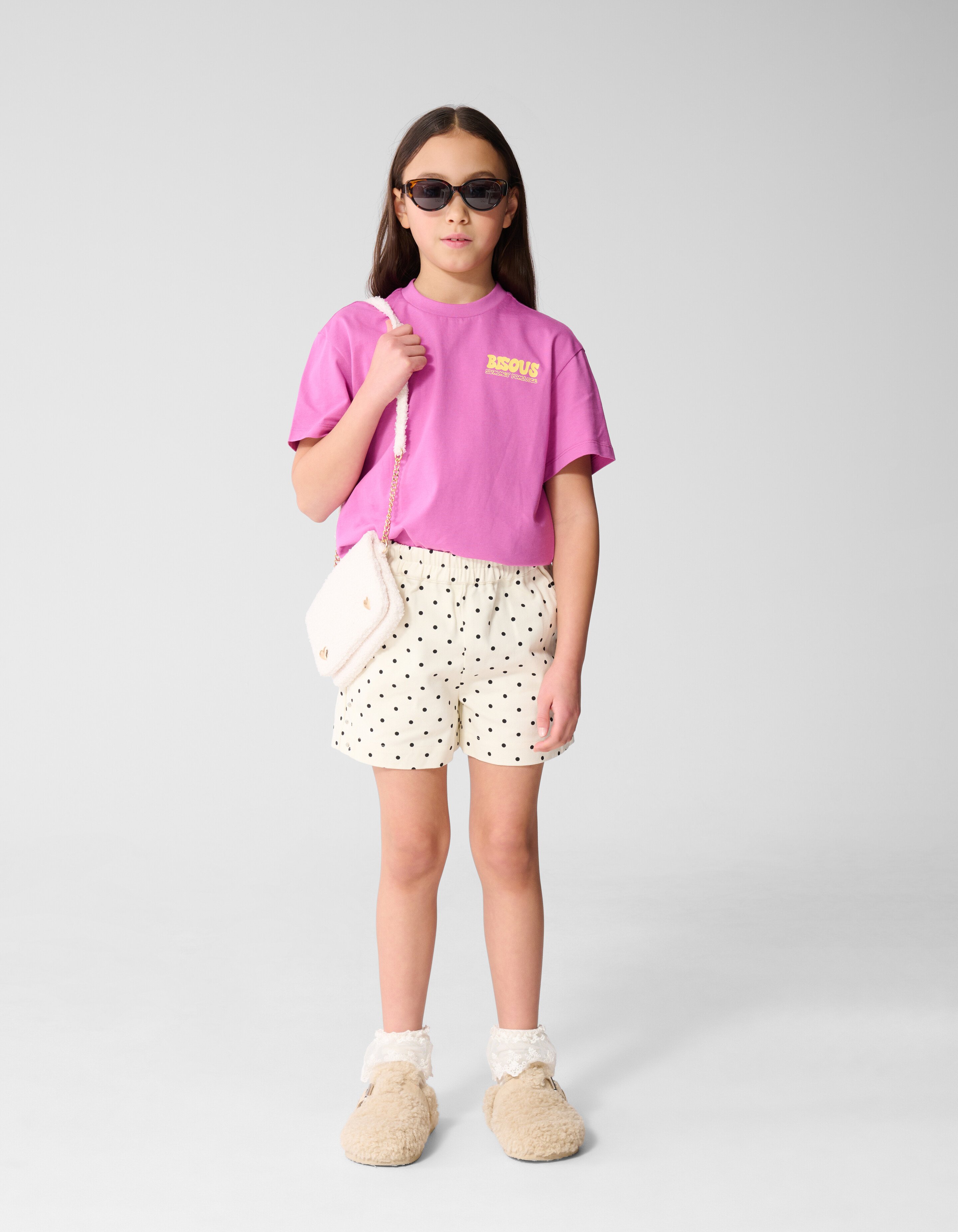 Bisous Artwork T-Shirt Lila SHOEBY GIRLS