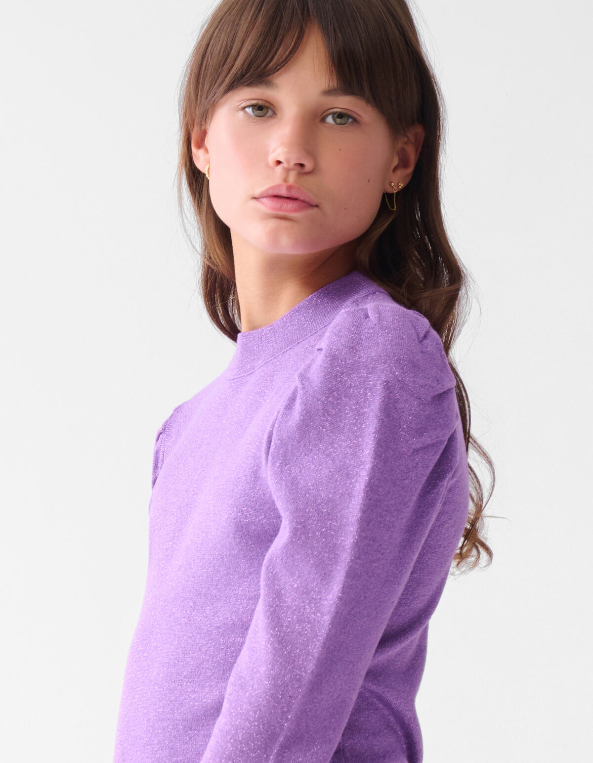 Glitzer Stricktop Lila SHOEBY GIRLS