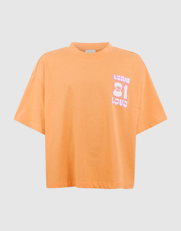 Team Love Artwork T-Shirt Orange SHOEBY GIRLS