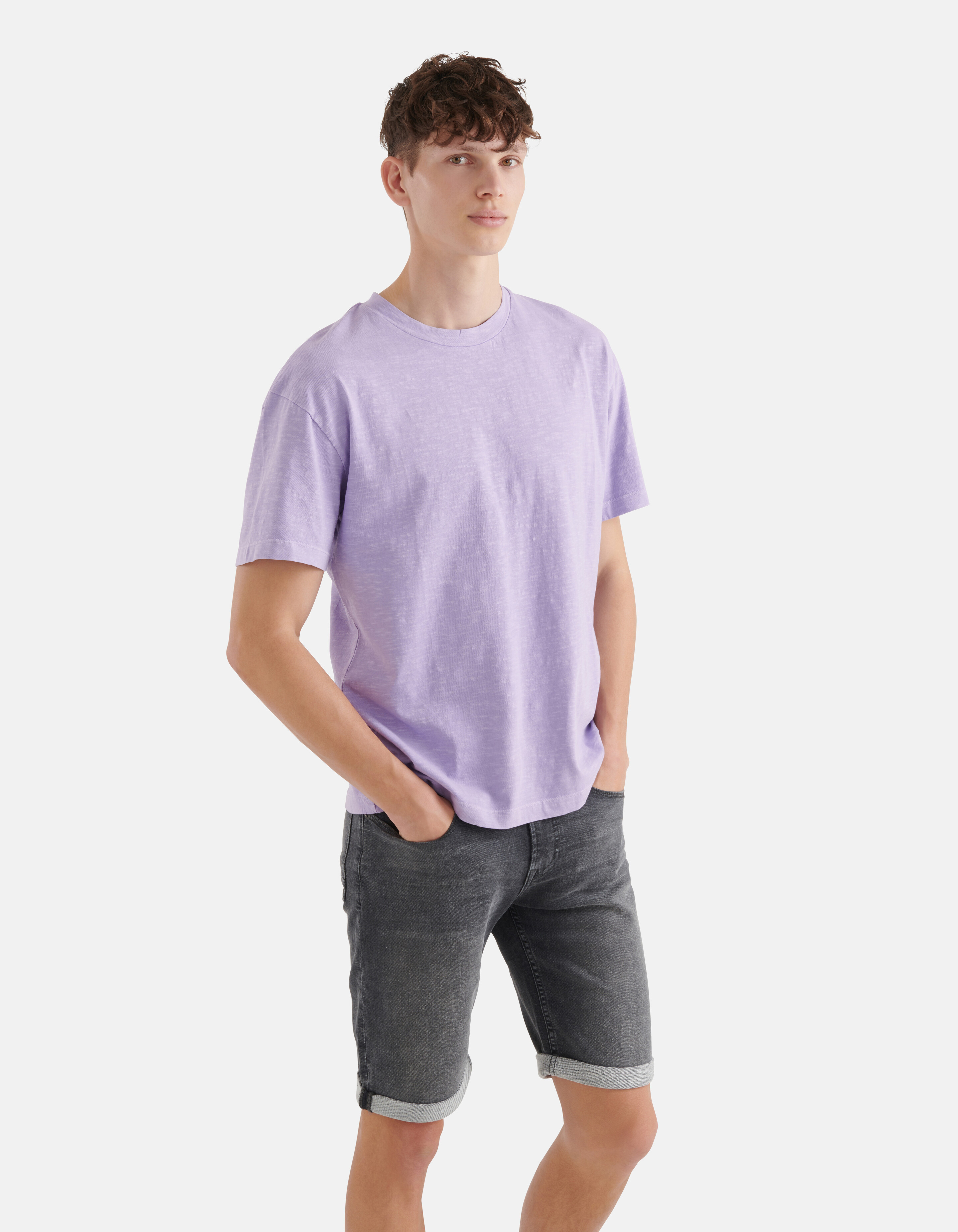 Jersey-T-Shirt Hellviolett SHOEBY MEN