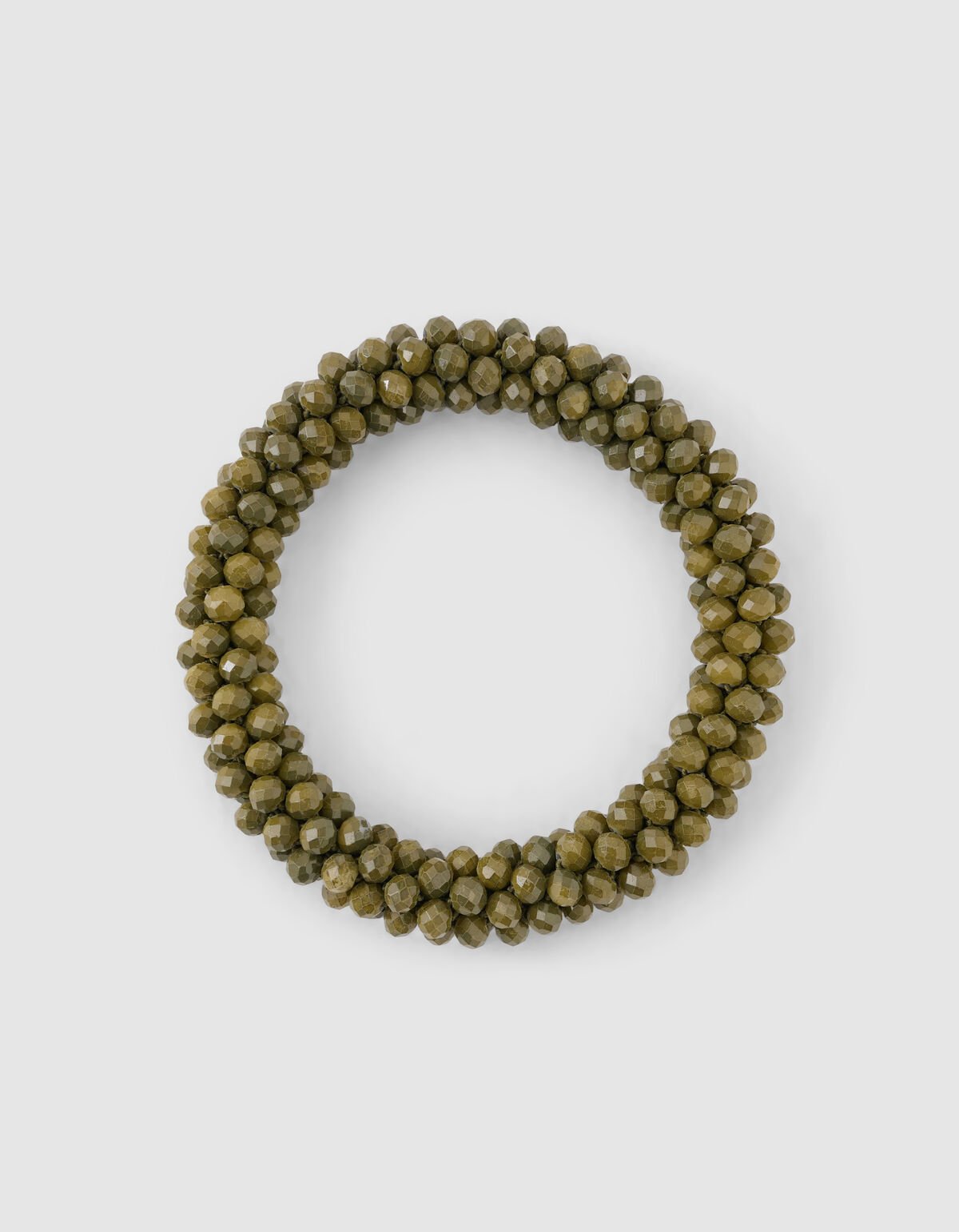 Perlenbesetztes Haargummi grün SHOEBY ACCESSOIRES