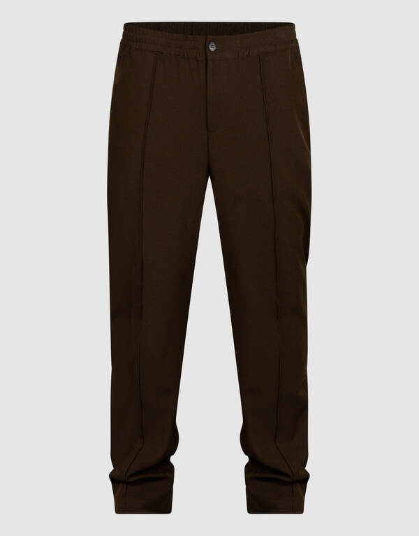 Twill Pintuck Hose Dunkelbraun SHOEBY MEN
