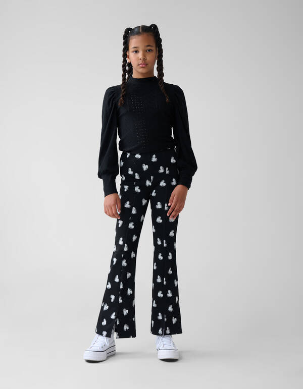 Heart Flared Legging Schwarz SHOEBY GIRLS