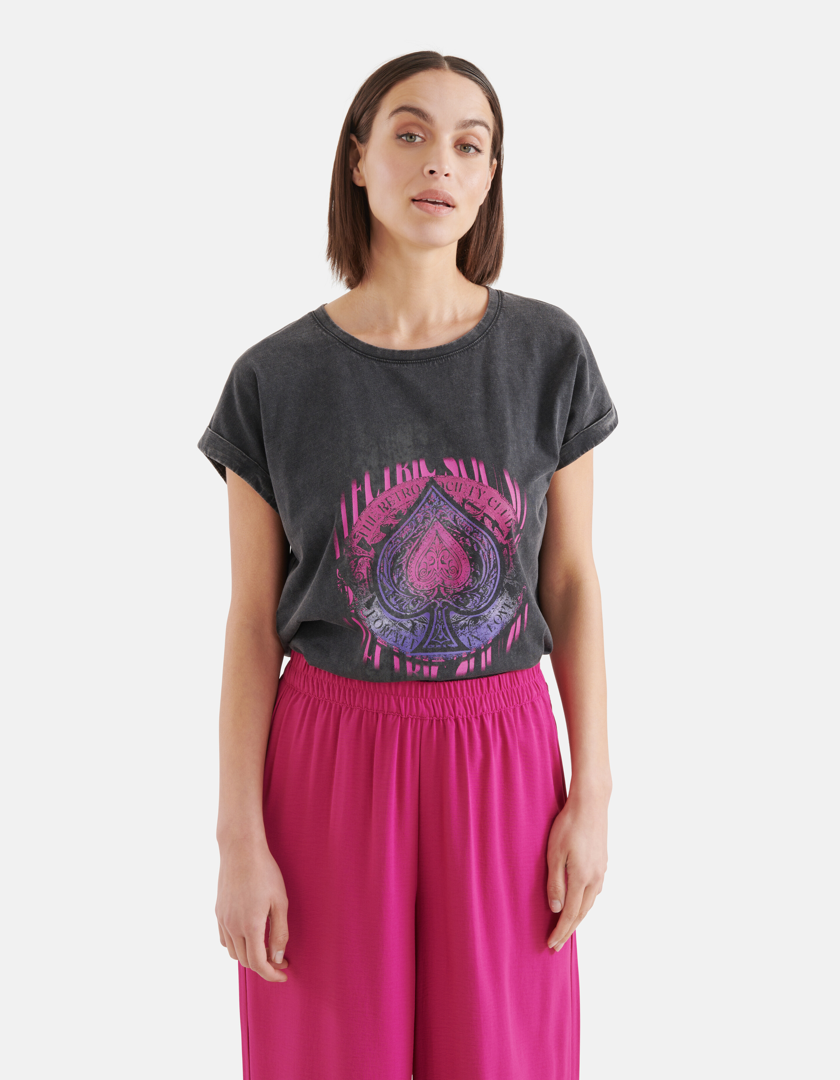 Artwork T-shirt Dunkelgrau SHOEBY WOMEN