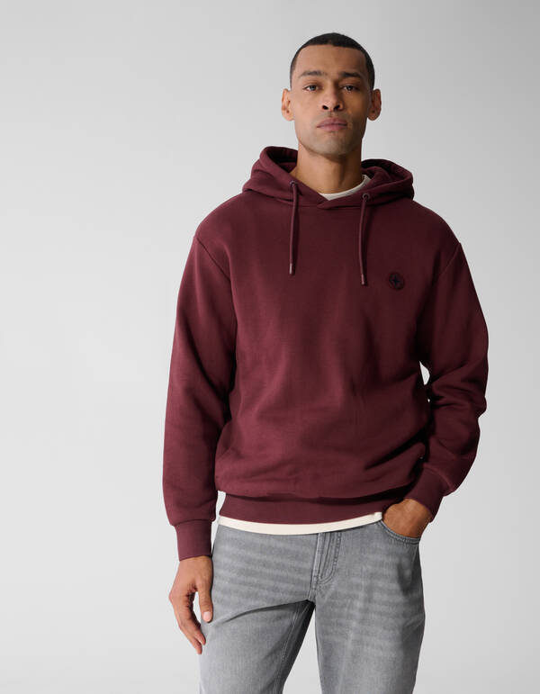 Embroidery Hoodie Dunkelrot SHOEBY MEN