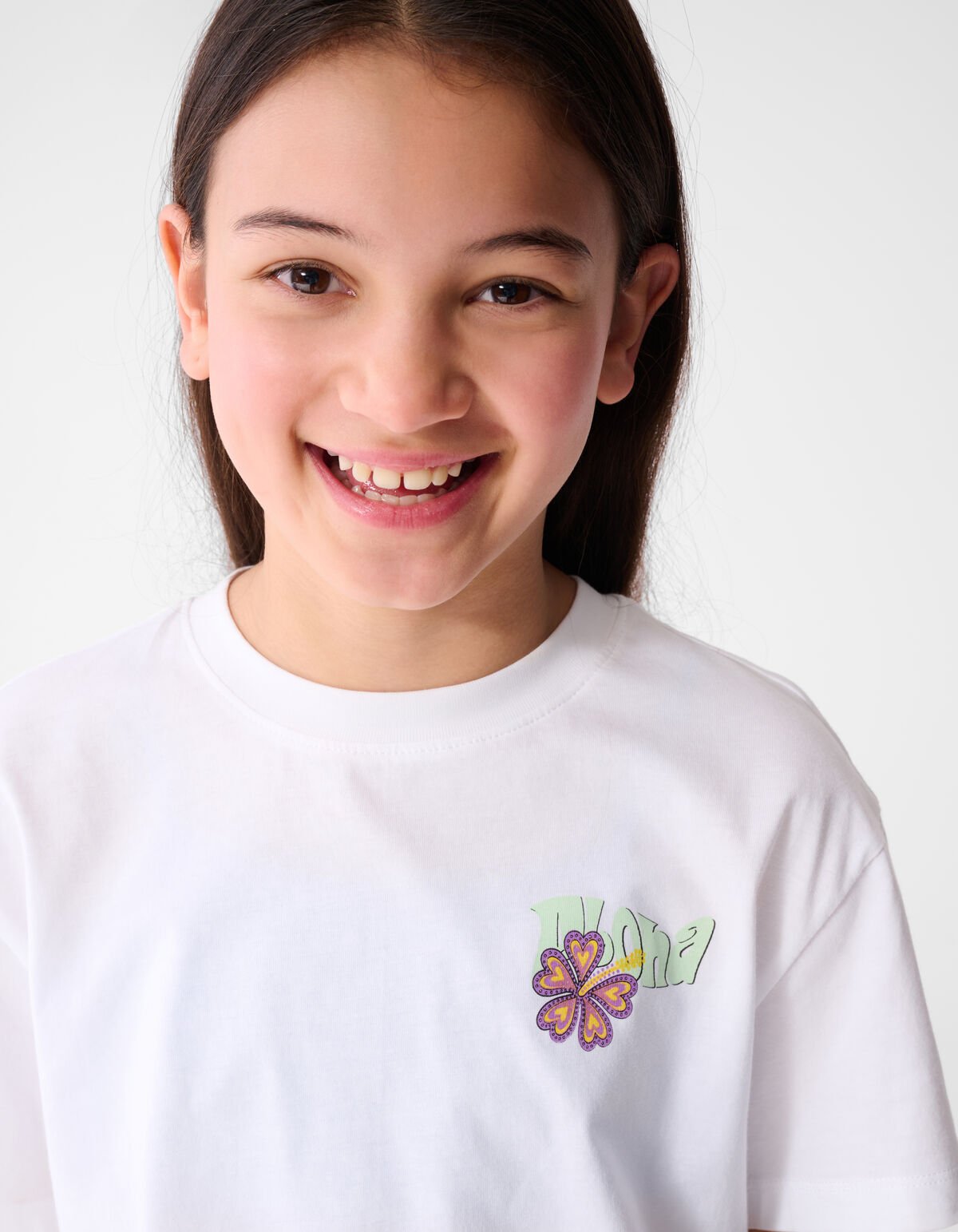 Aloha Artwork T-Shirt Wei&szlig; SHOEBY GIRLS