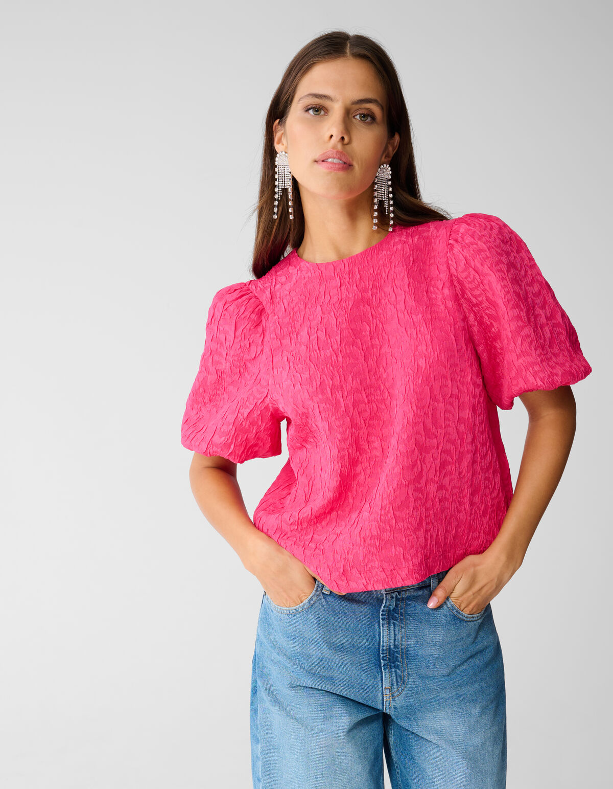 Jacquard-Struktur-Top Rosa SHOEBY WOMEN