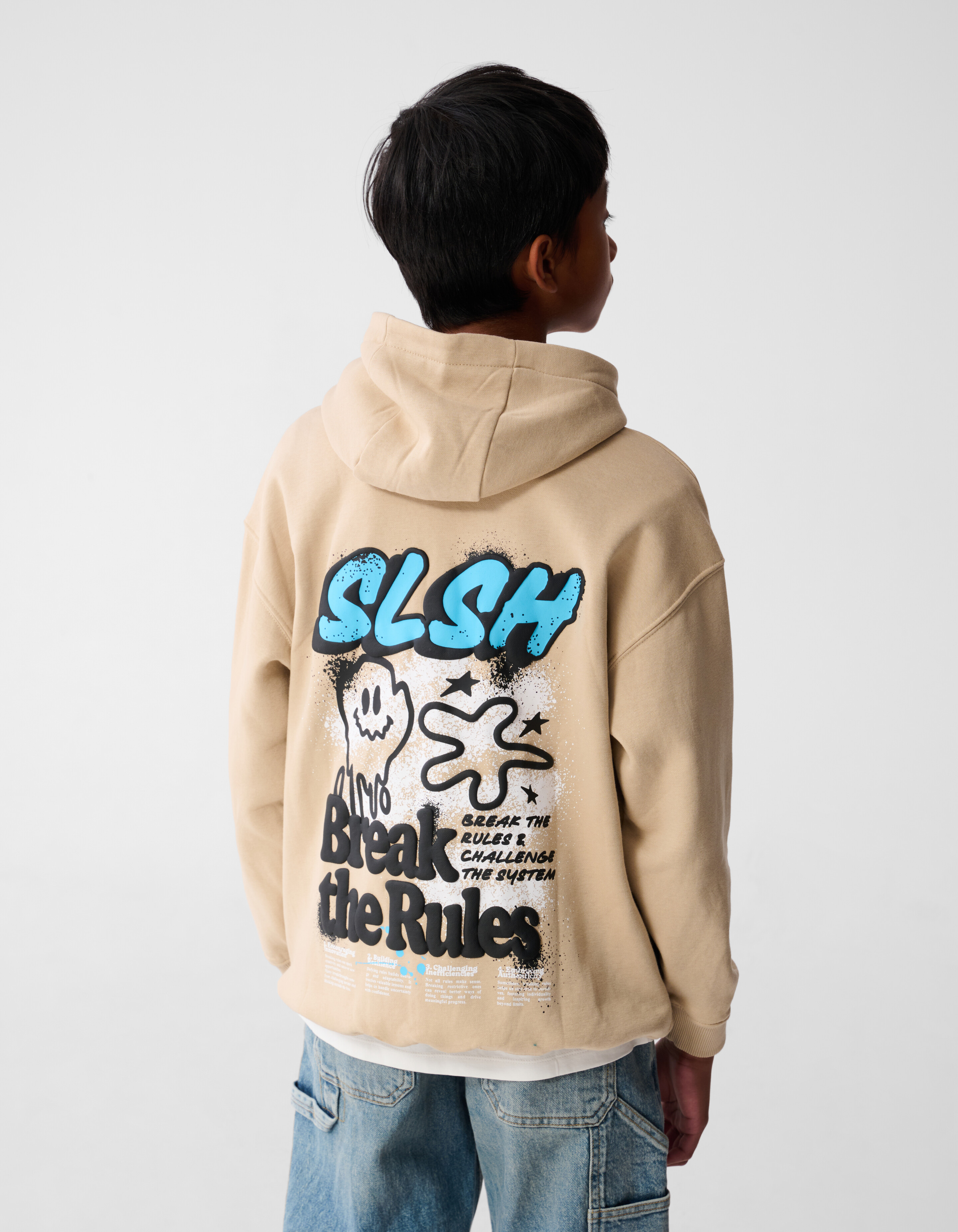 Regelbrecher Kunstwerk Kapuzenpullover Beige SHOEBY BOYS