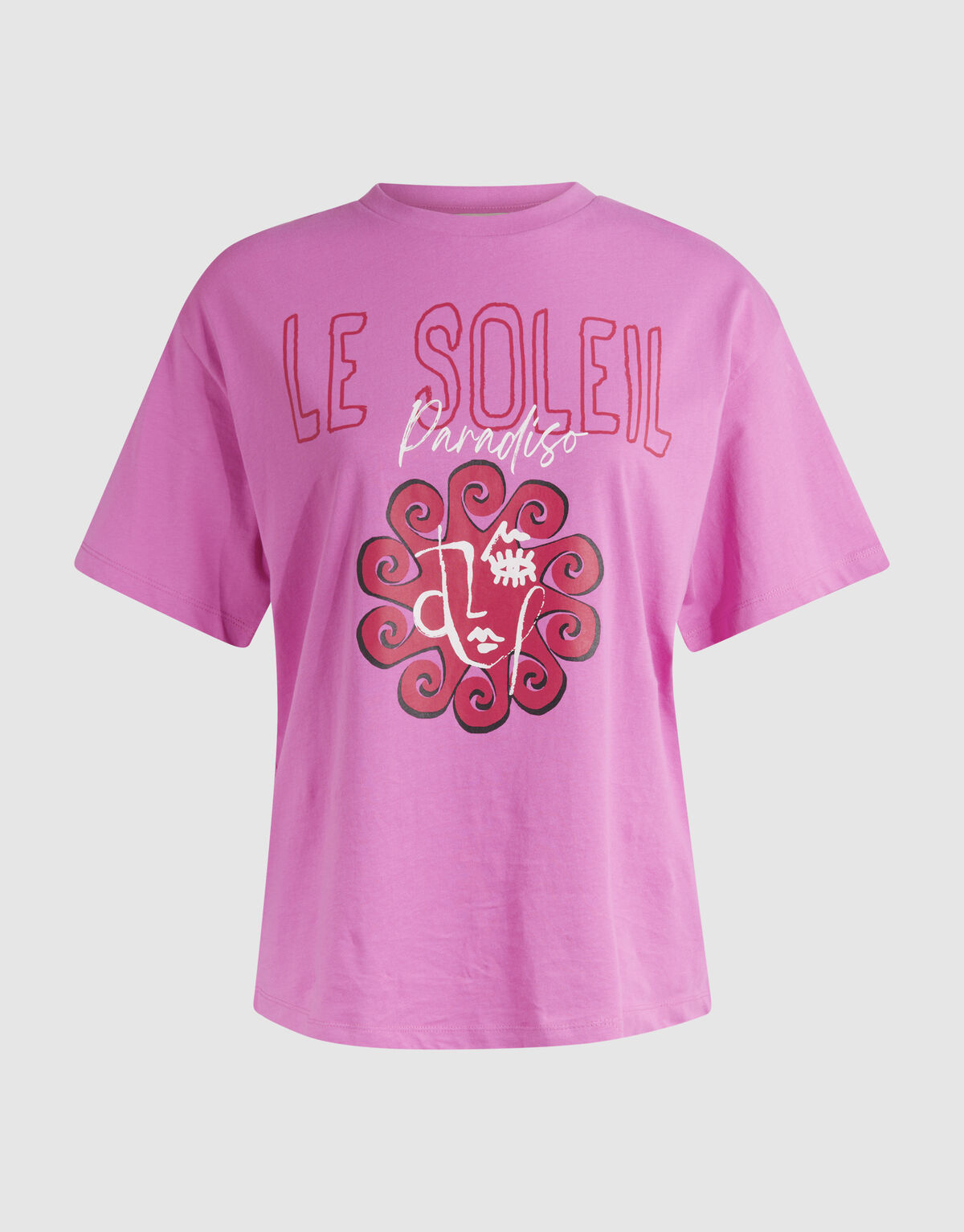 Le Soleil Kunstwerk T-shirt Rosa SHOEBY WOMEN