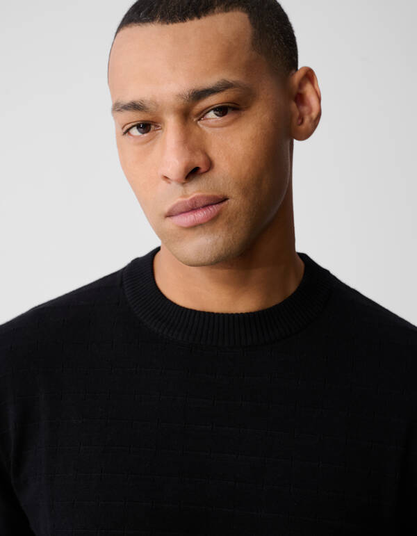 Struktur Pullover Schwarz SHOEBY MEN