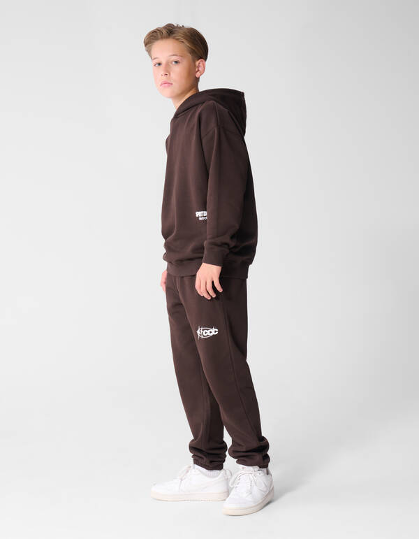 Minimal Hoodie Dunkelbraun SHOEBY BOYS