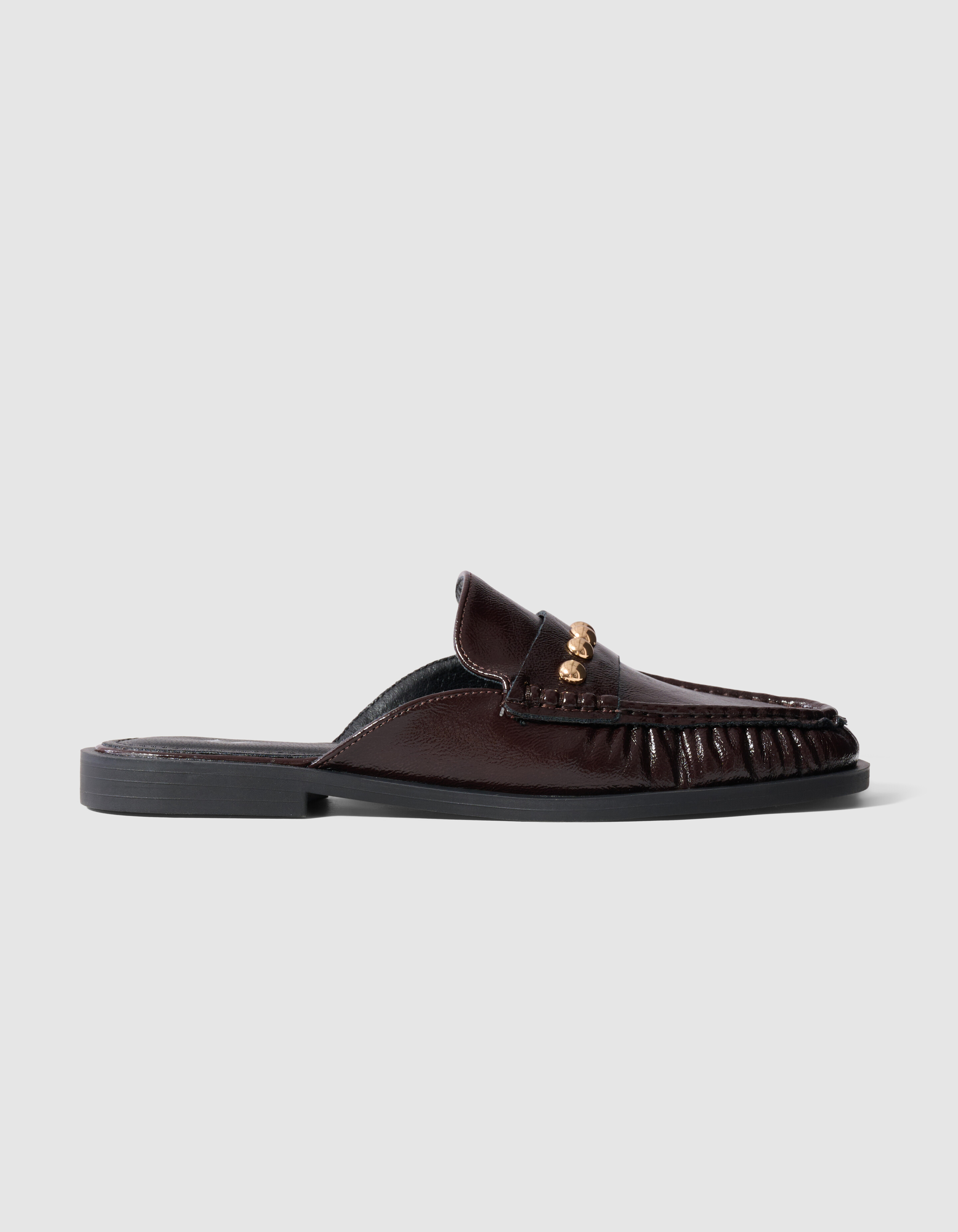 Dunkelroter Loafer mit Nieten SHOEBY SHOES