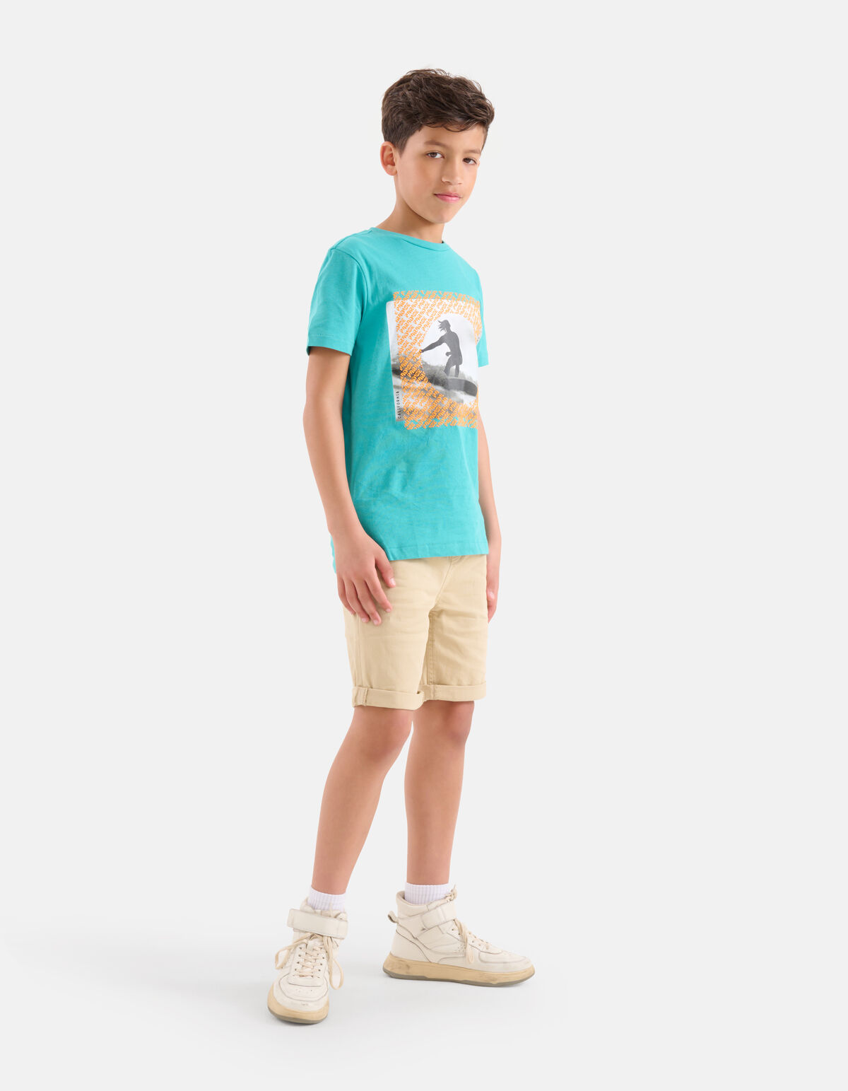 Druck-T-Shirt Blau SHOEBY BOYS