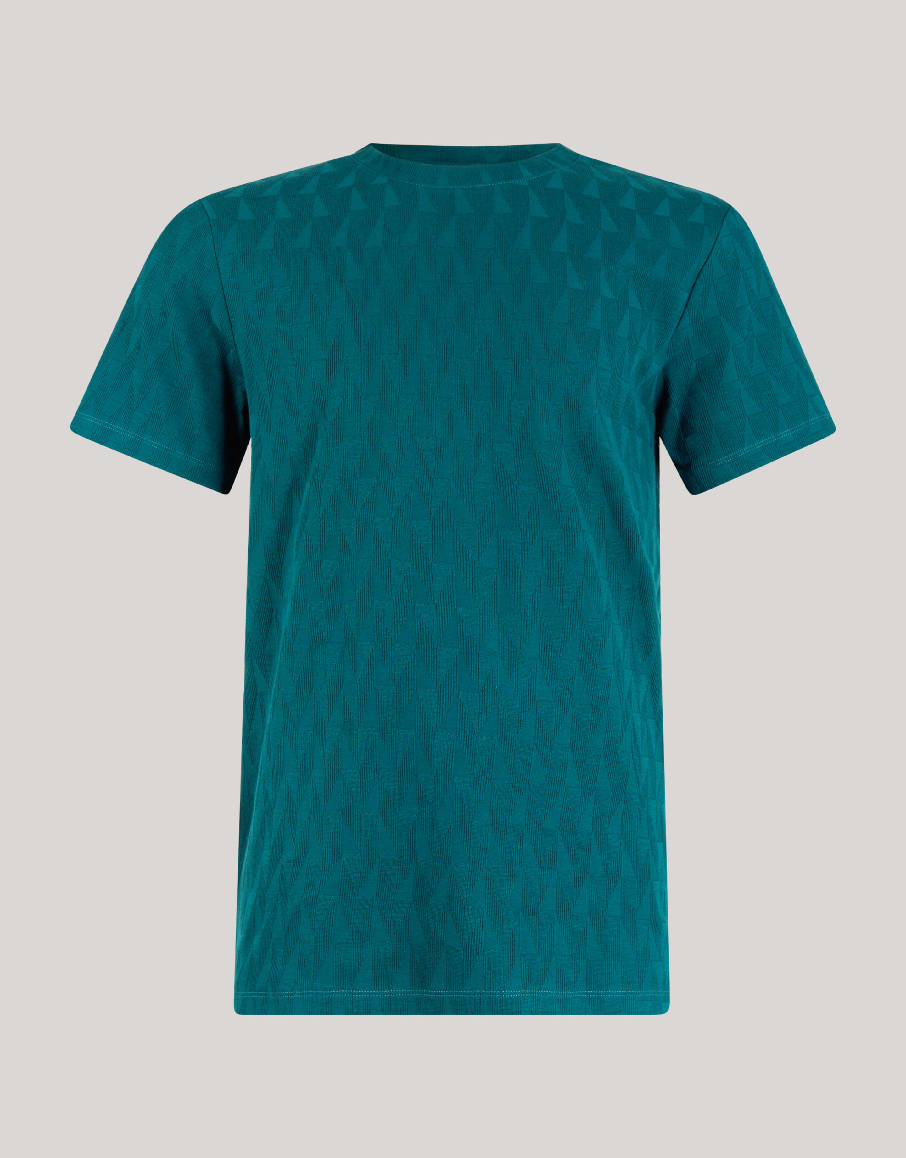 Jacquard-T-Shirt Dunkelgrün SHOEBY MEN