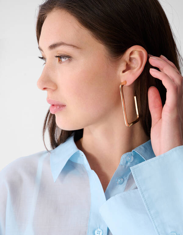 Quadratische Creolen Gold SHOEBY ACCESSOIRES