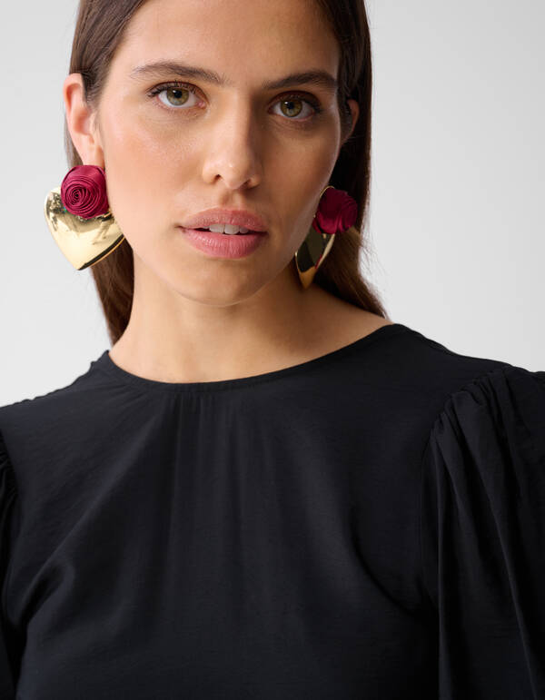 Maxikleid mit Schleife Schwarz SHOEBY WOMEN