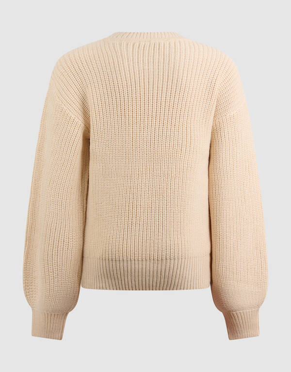 Pullover mit großem Herz Sand SHOEBY GIRLS