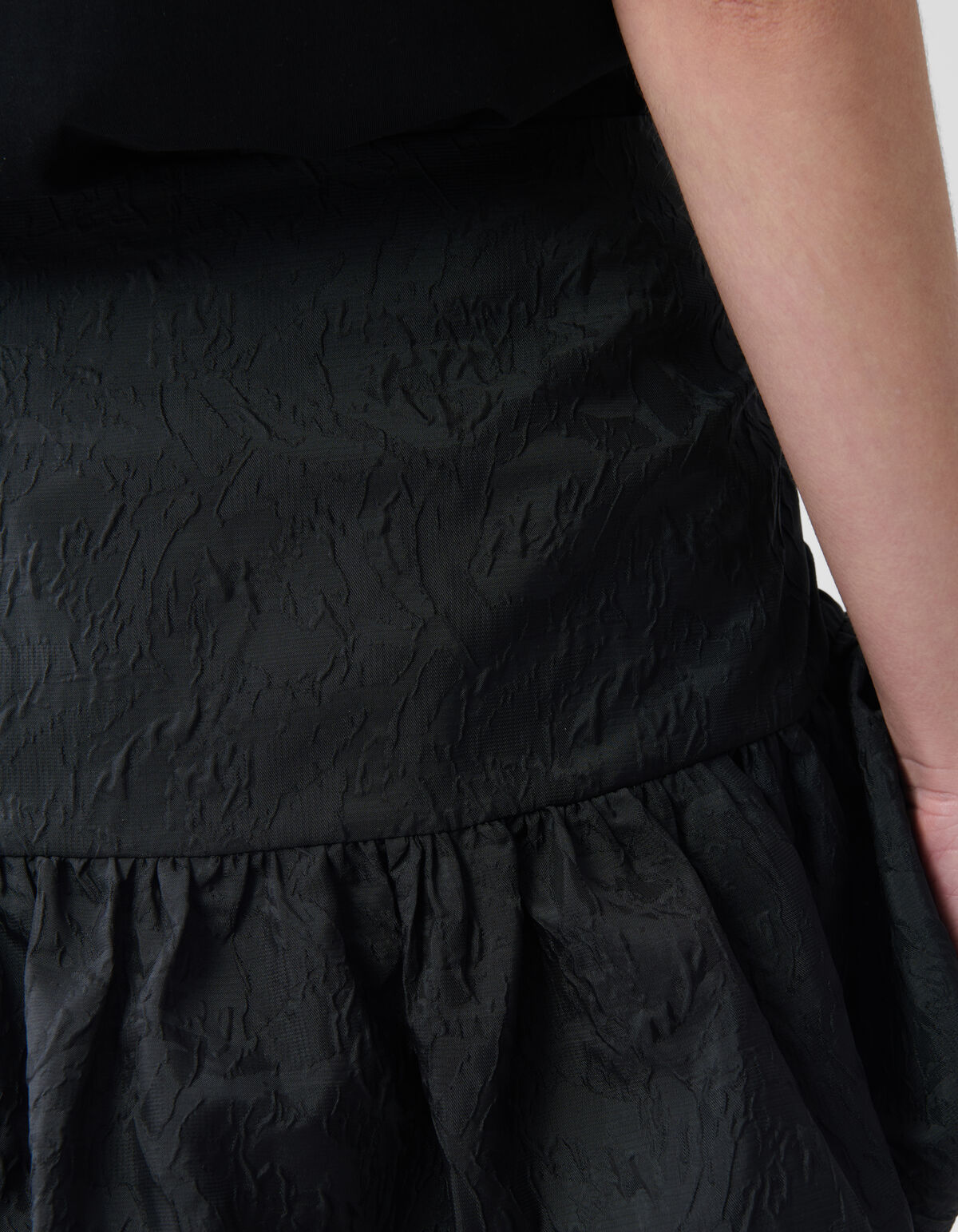 Jacquard-Minirock Schwarz SHOEBY WOMEN