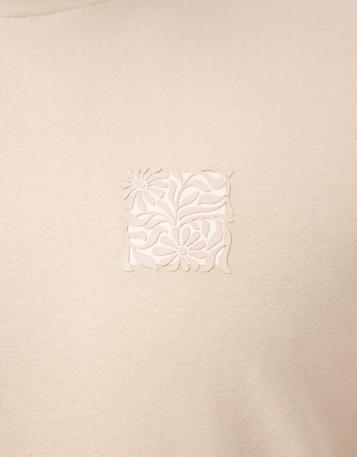 Blumenblock-T-Shirt Sand SHOEBY MEN