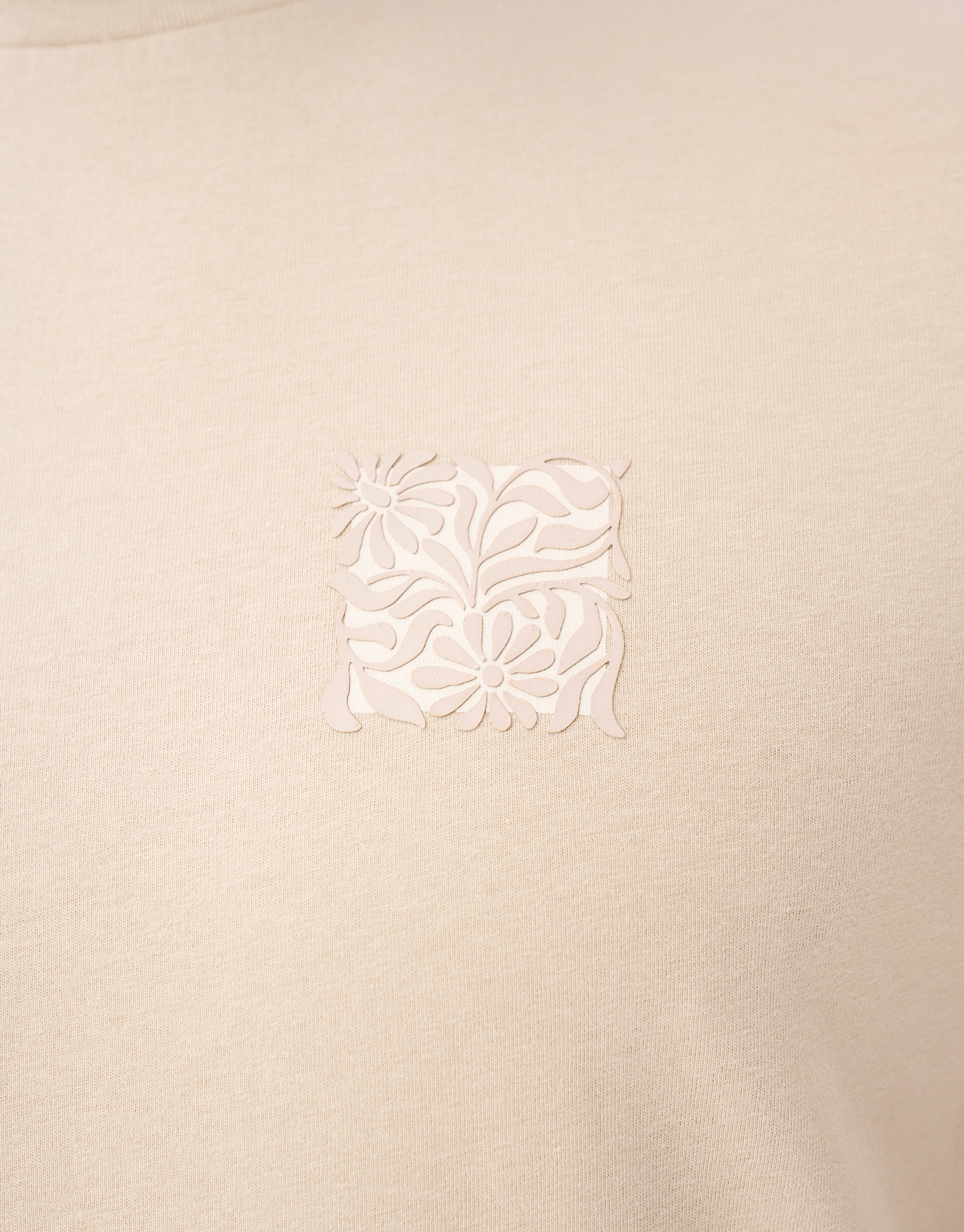 Blumenblock-T-Shirt Sand SHOEBY MEN