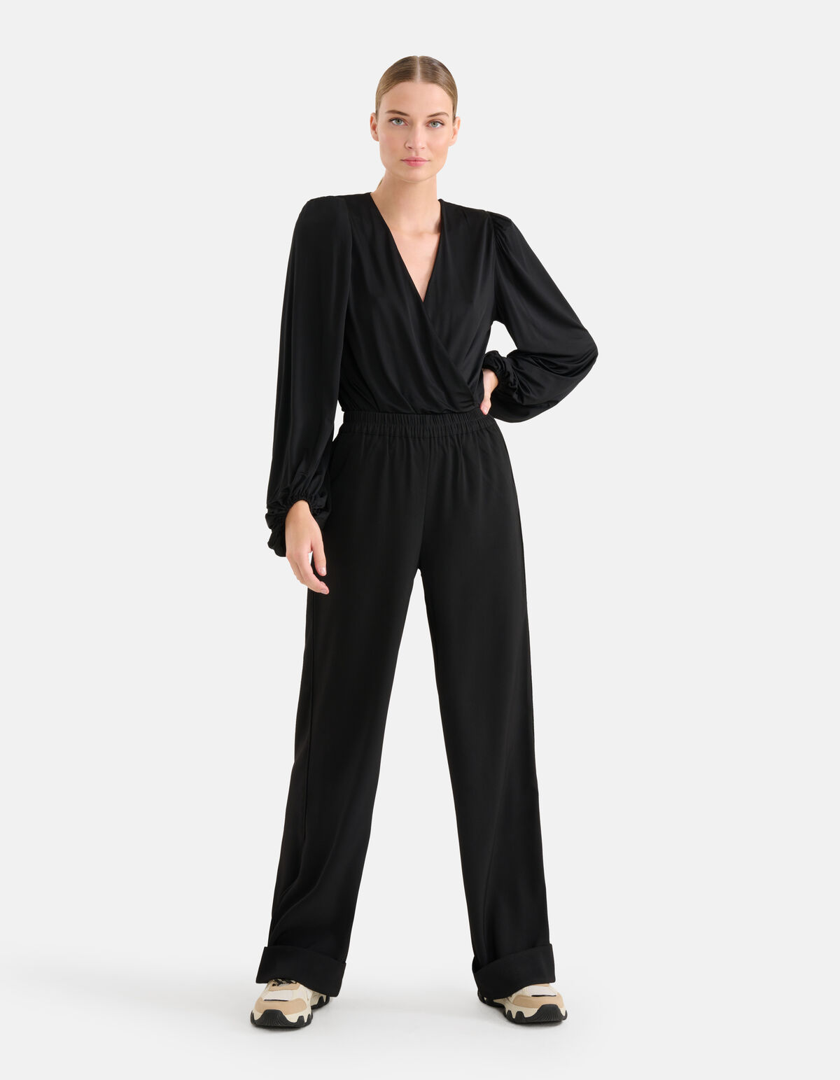 Wickelhosen mit weitem Bein Schwarz SHOEBY WOMEN