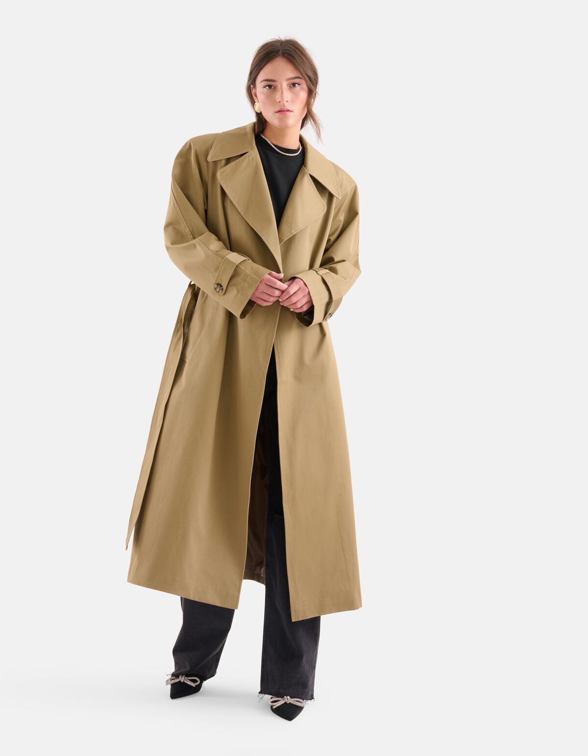 Übergroßer Trenchcoat Beige SHOEBY WOMEN