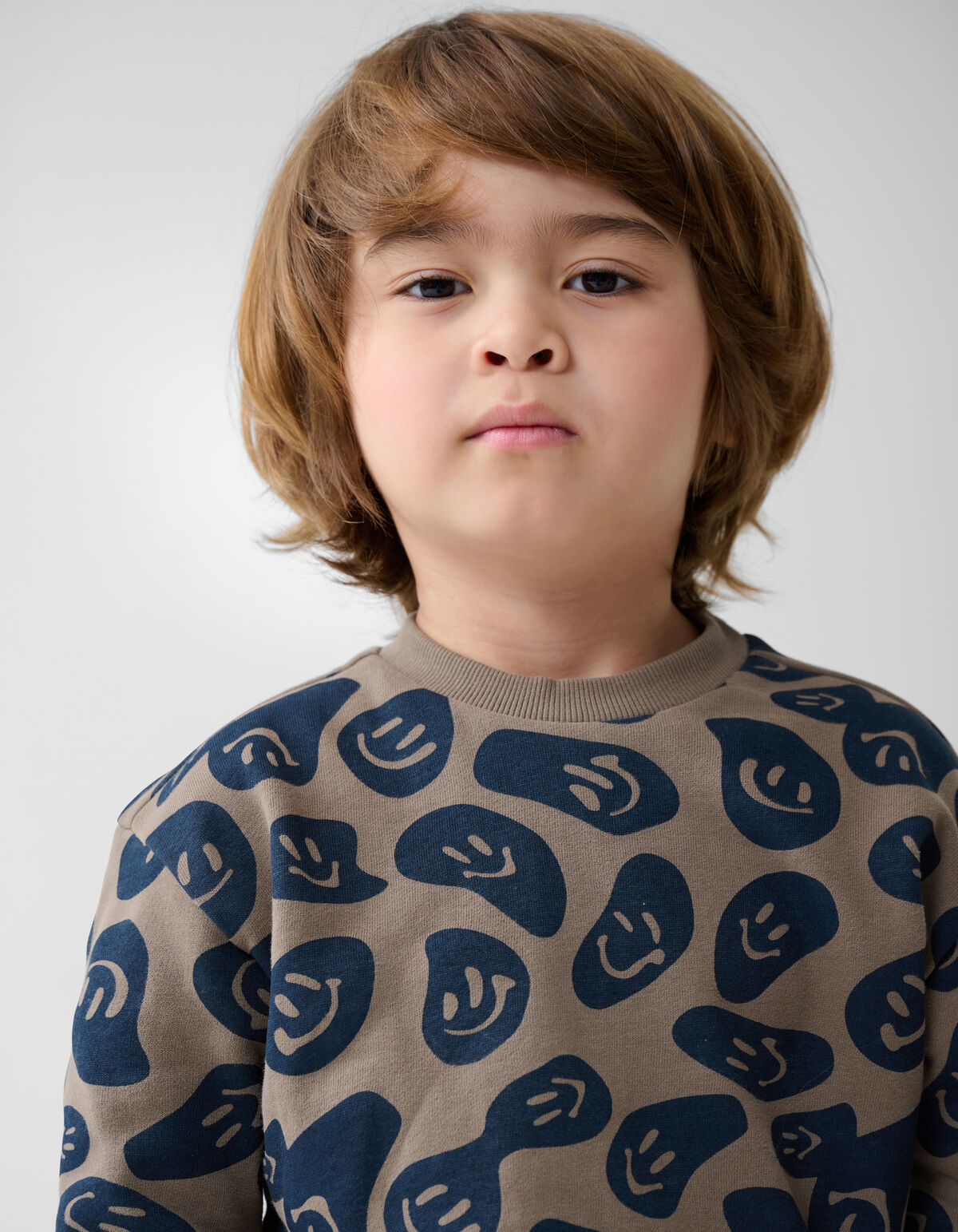 Bedruckter Pullover Braun SHOEBY BOYS